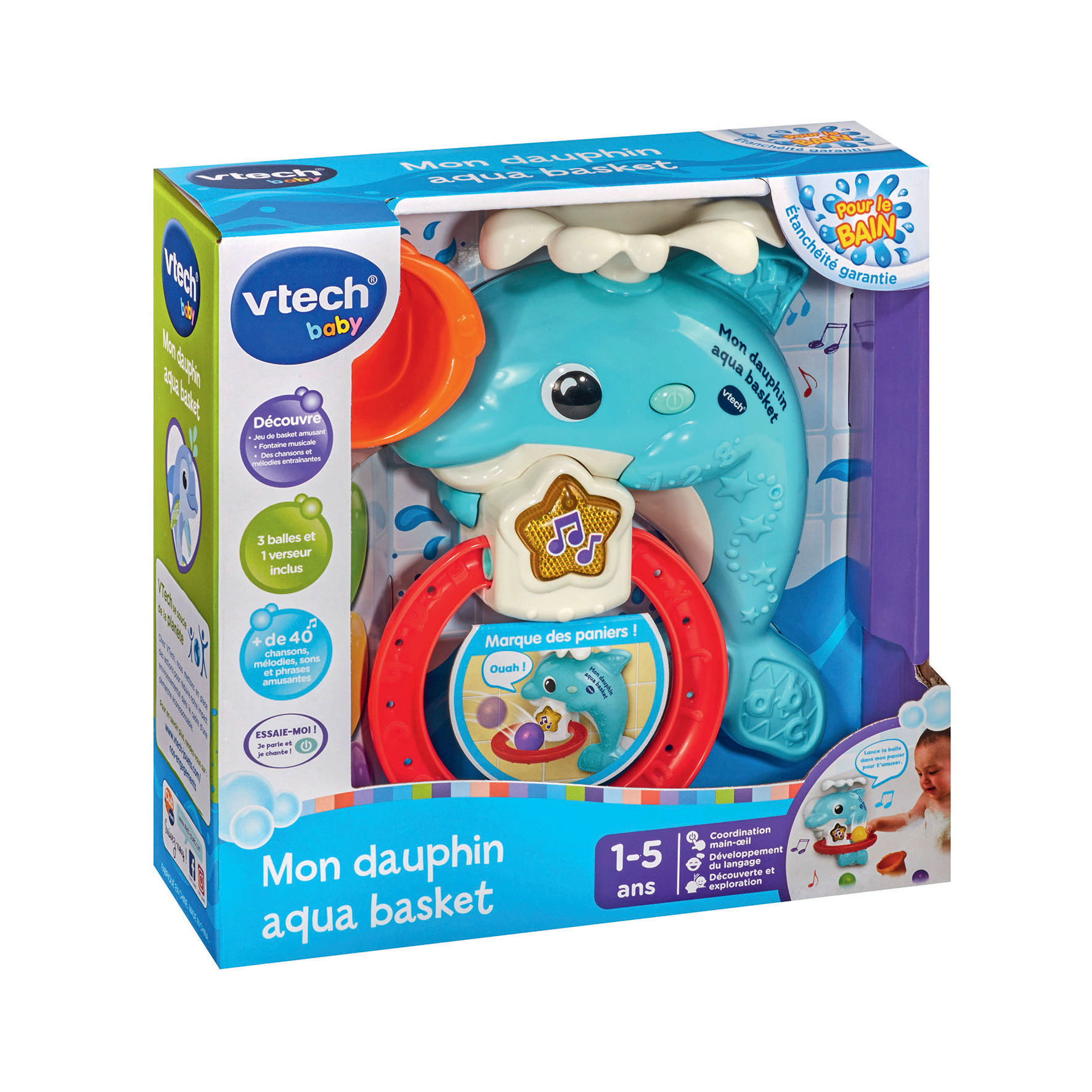 Voir la diapositive 2 : VTECH Mon Dauphin Aqua-Basket