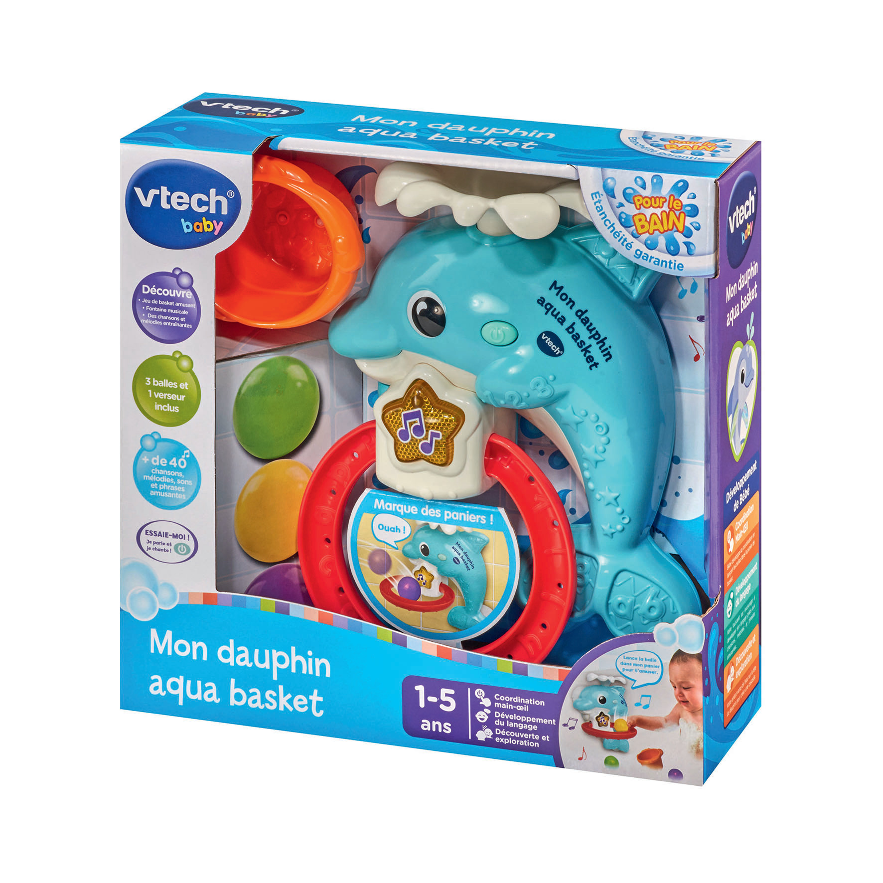 Voir la diapositive 3 : VTECH Mon Dauphin Aqua-Basket