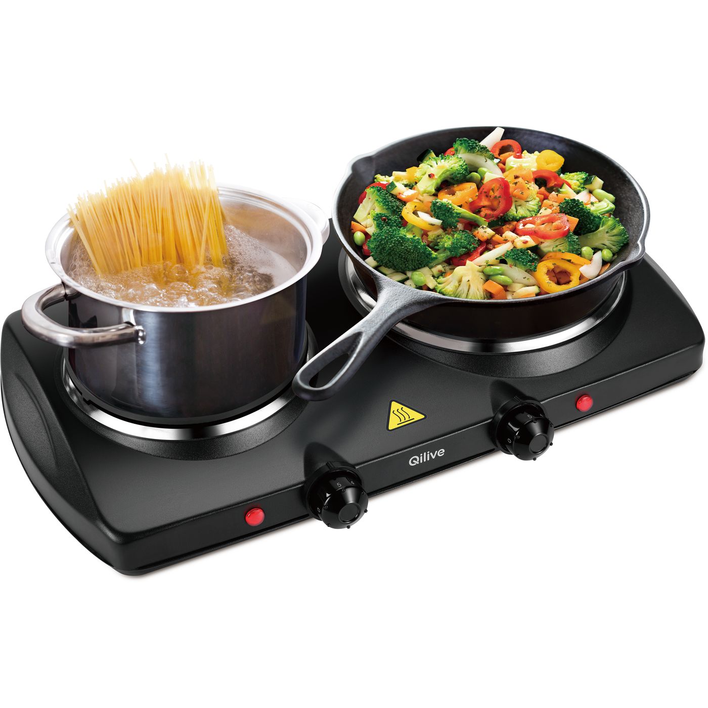 Voir la diapositive 2 : QILIVE Plaques de cuisson électrique Q.6587 - Noir