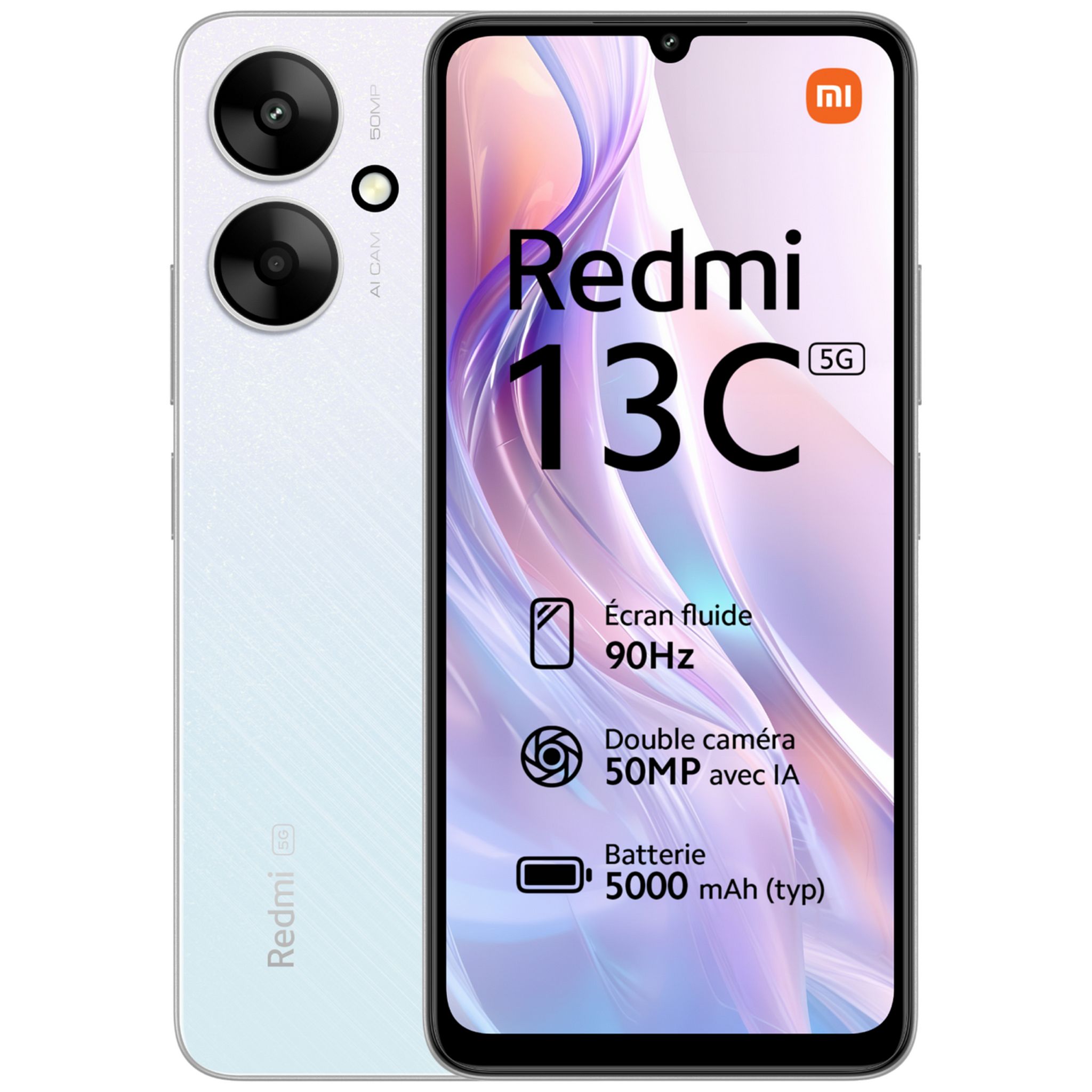 Voir la diapositive 3 : XIAOMI Redmi 13C 5G 128Go - Argent