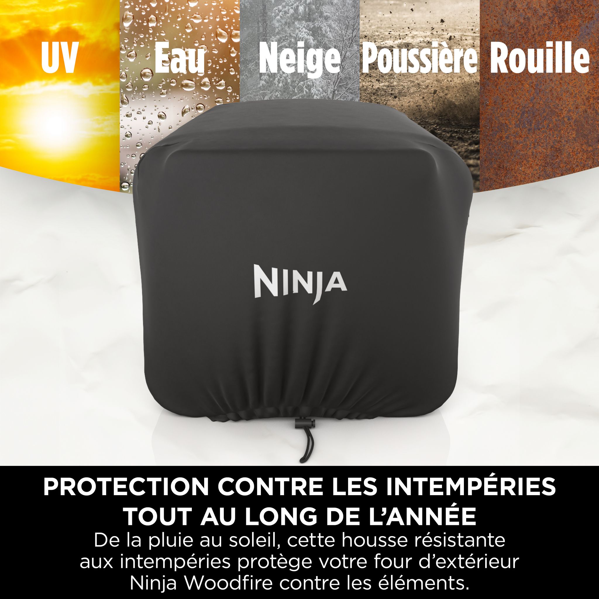 Voir la diapositive 4 : NINJA Housse de protection four d'extérieur XSKPZPLEU - Noir