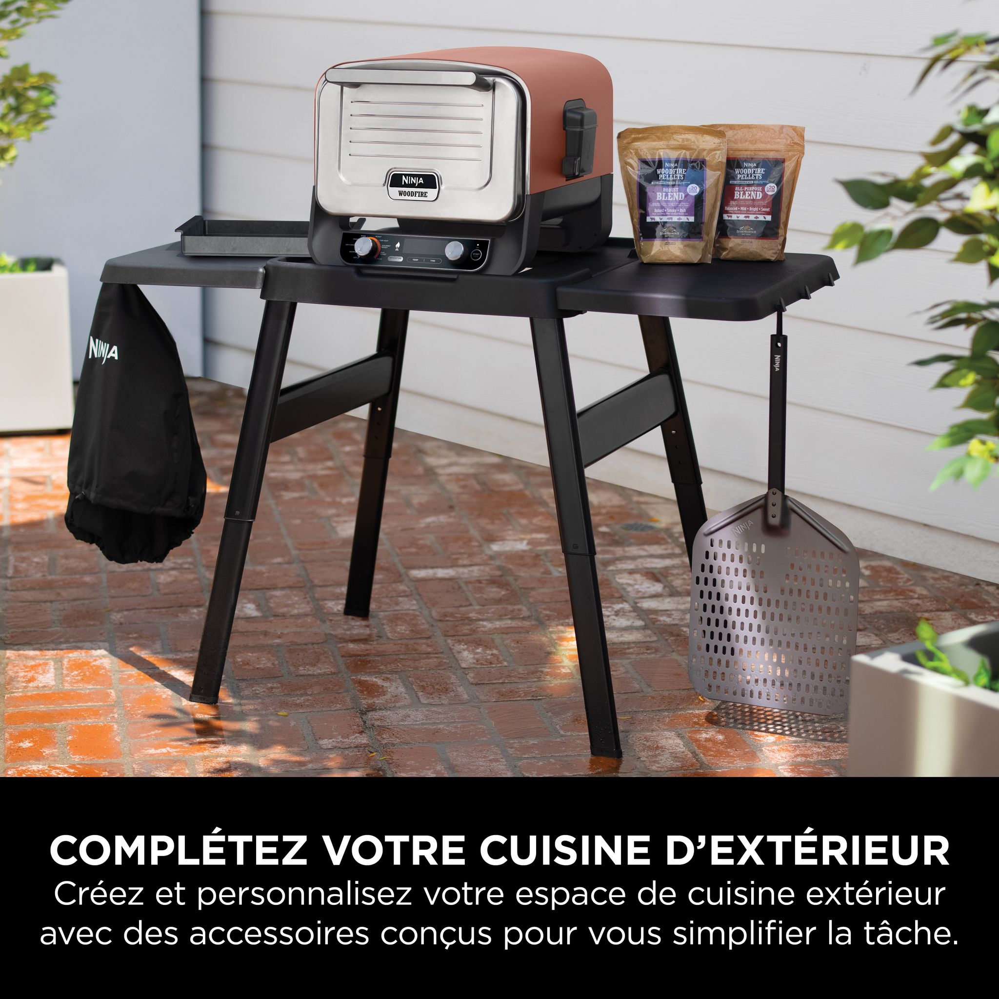 Voir la diapositive 5 : NINJA Housse de protection four d'extérieur XSKPZPLEU - Noir