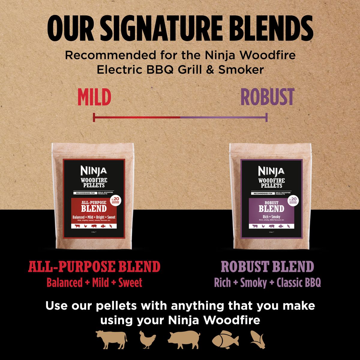 NINJA Granulés de bois Woodfire XSKOGRBPLT2EU