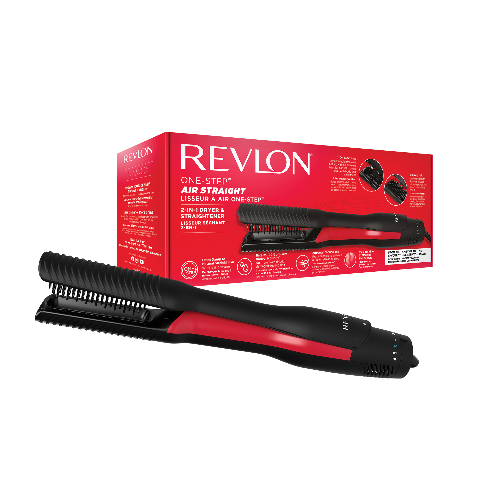 Voir la diapositive 2 : REVLON Sèche cheveux lissant RVDR5330E - Noir