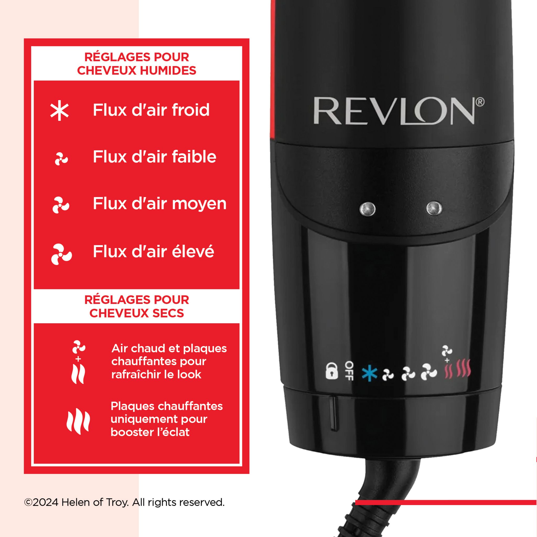 Voir la diapositive 6 : REVLON Sèche cheveux lissant RVDR5330E - Noir