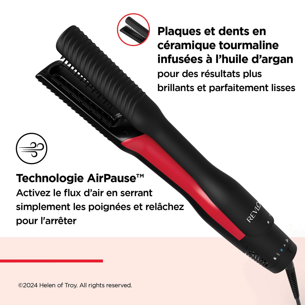 REVLON Sèche cheveux lissant RVDR5330E - Noir