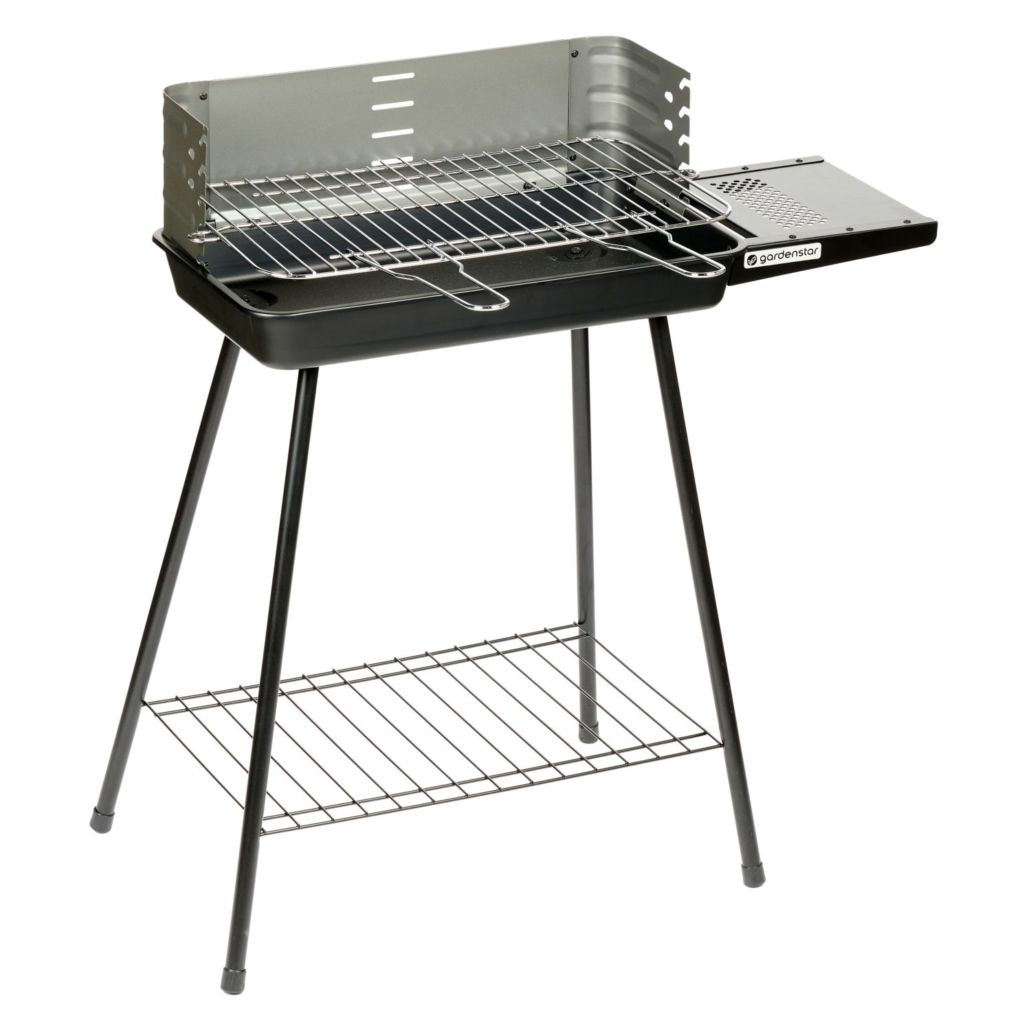 Voir la diapositive 2 : GARDENSTAR Barbecue charbon de bois rectangulaire - 49/28cm
