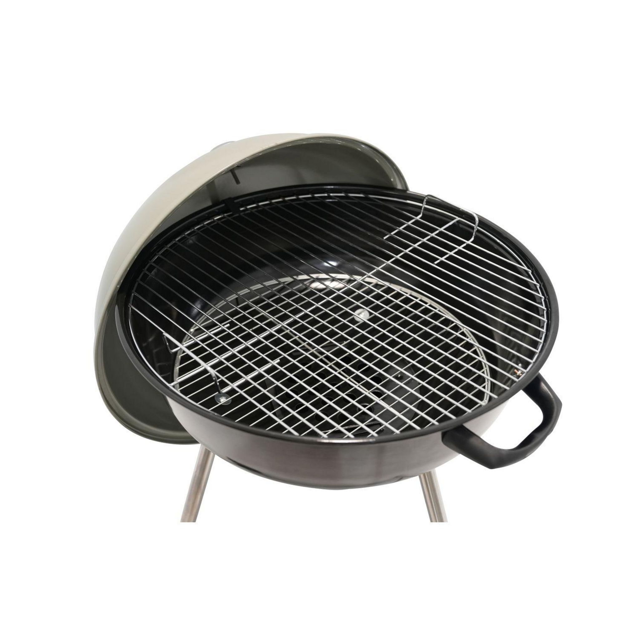 Voir la diapositive 2 : GARDENSTAR Barbecue charbon de bois en acier D55 cm avec couvercle