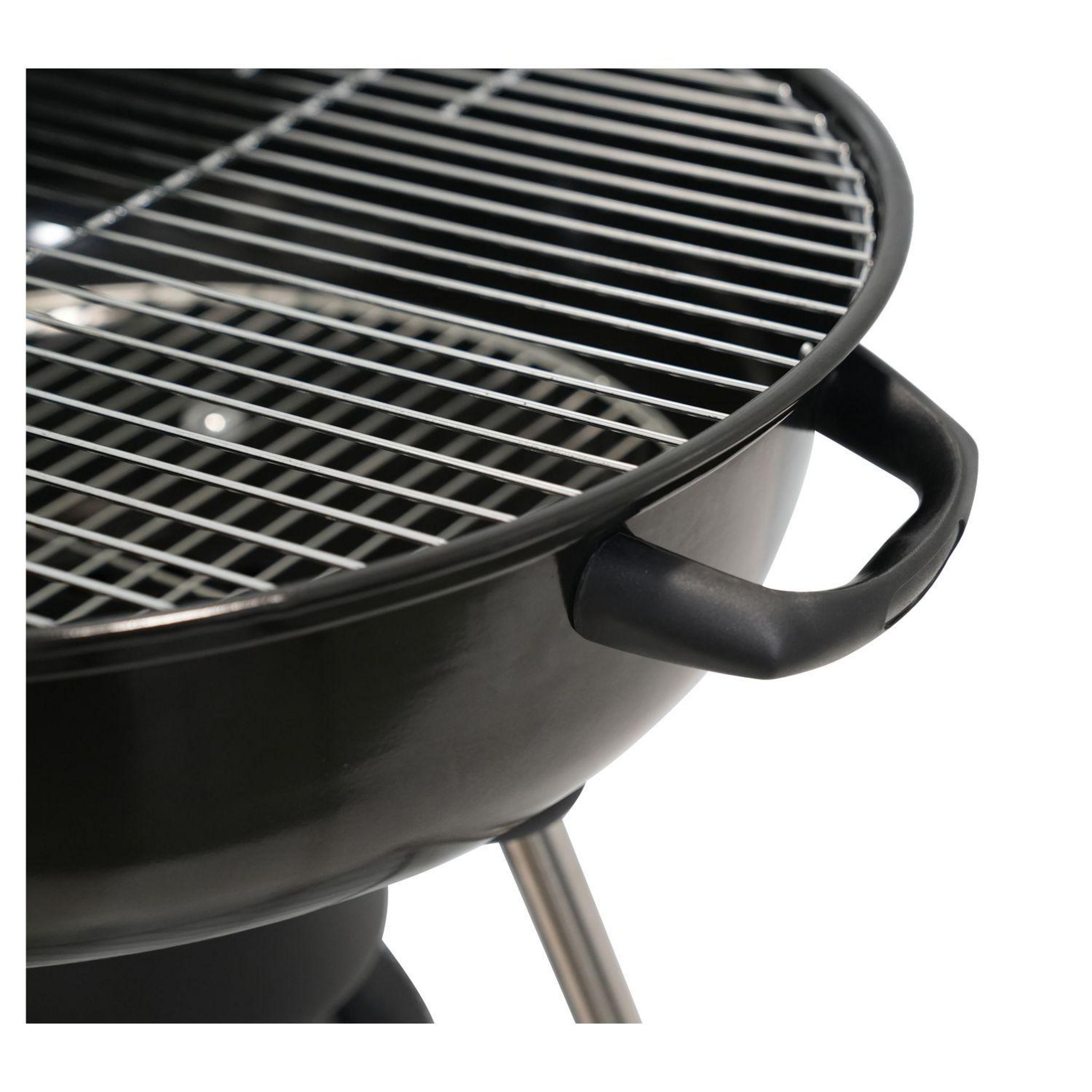 Voir la diapositive 4 : GARDENSTAR Barbecue charbon de bois en acier D55 cm avec couvercle