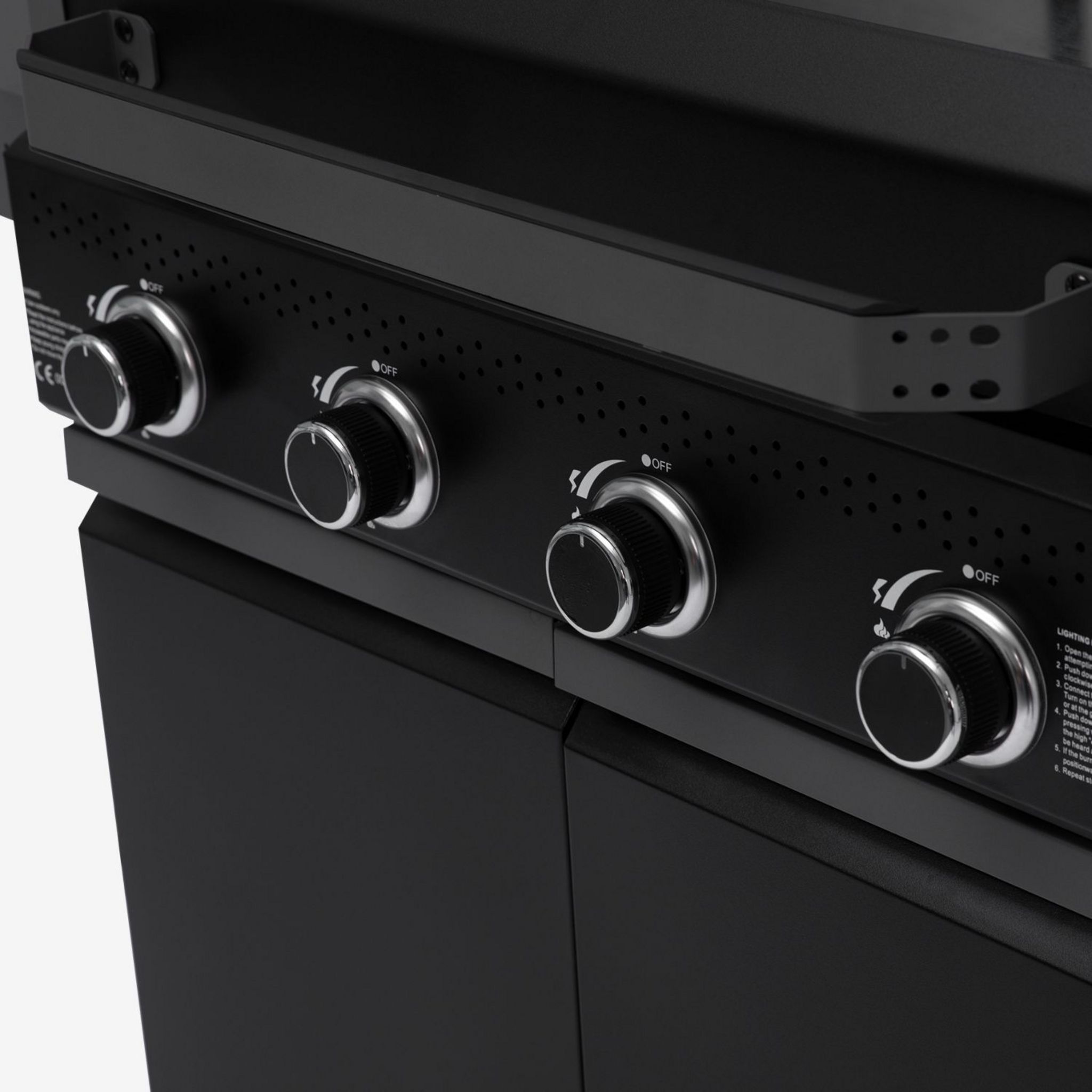 Voir la diapositive 9 : GARDENSTAR Barbecue gaz en acier  - 4 bruleurs - 4 roues