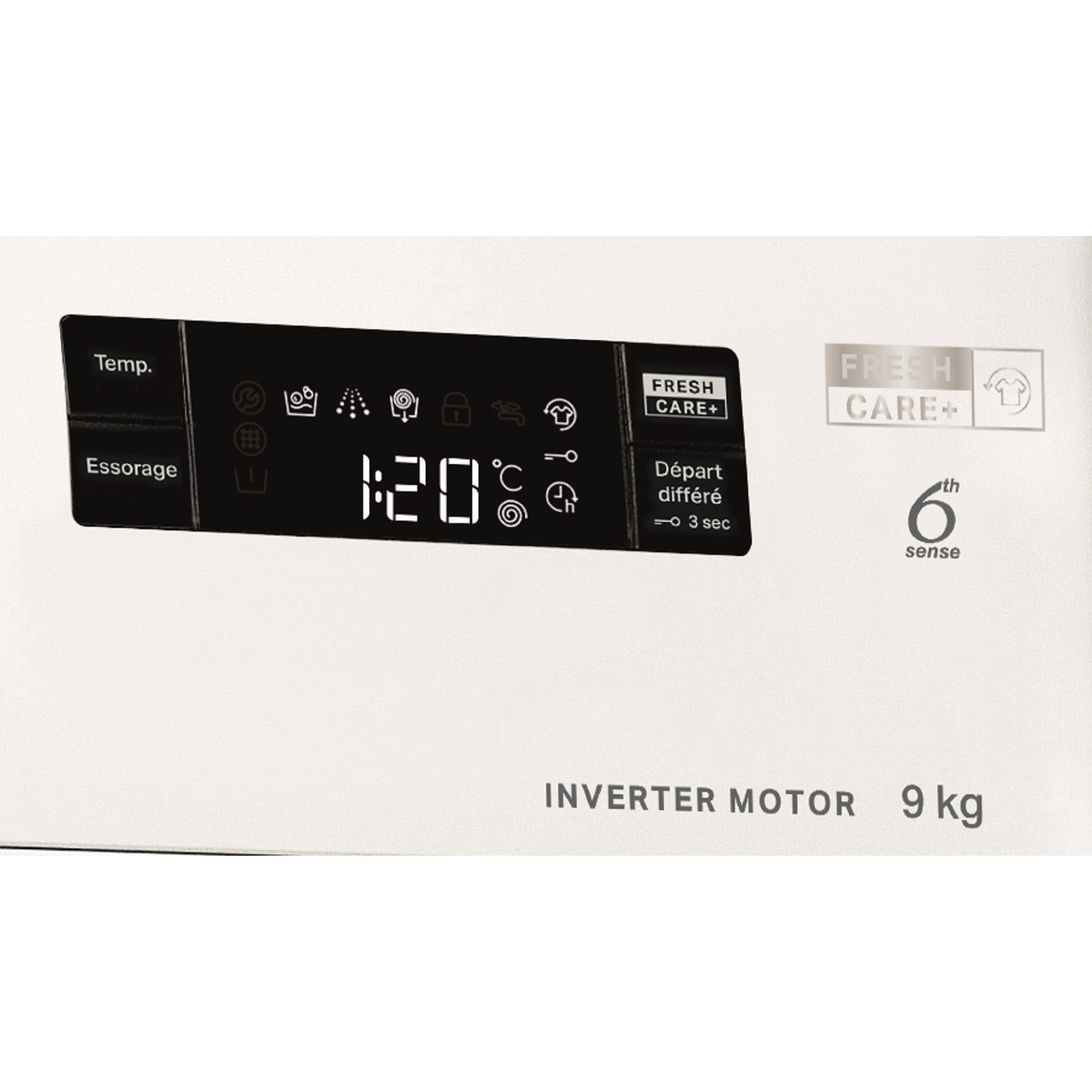 Voir la diapositive 6 : WHIRLPOOL Lave linge hublot à induction FFSP9269WFR, 9 kg, 1200 T/min, A