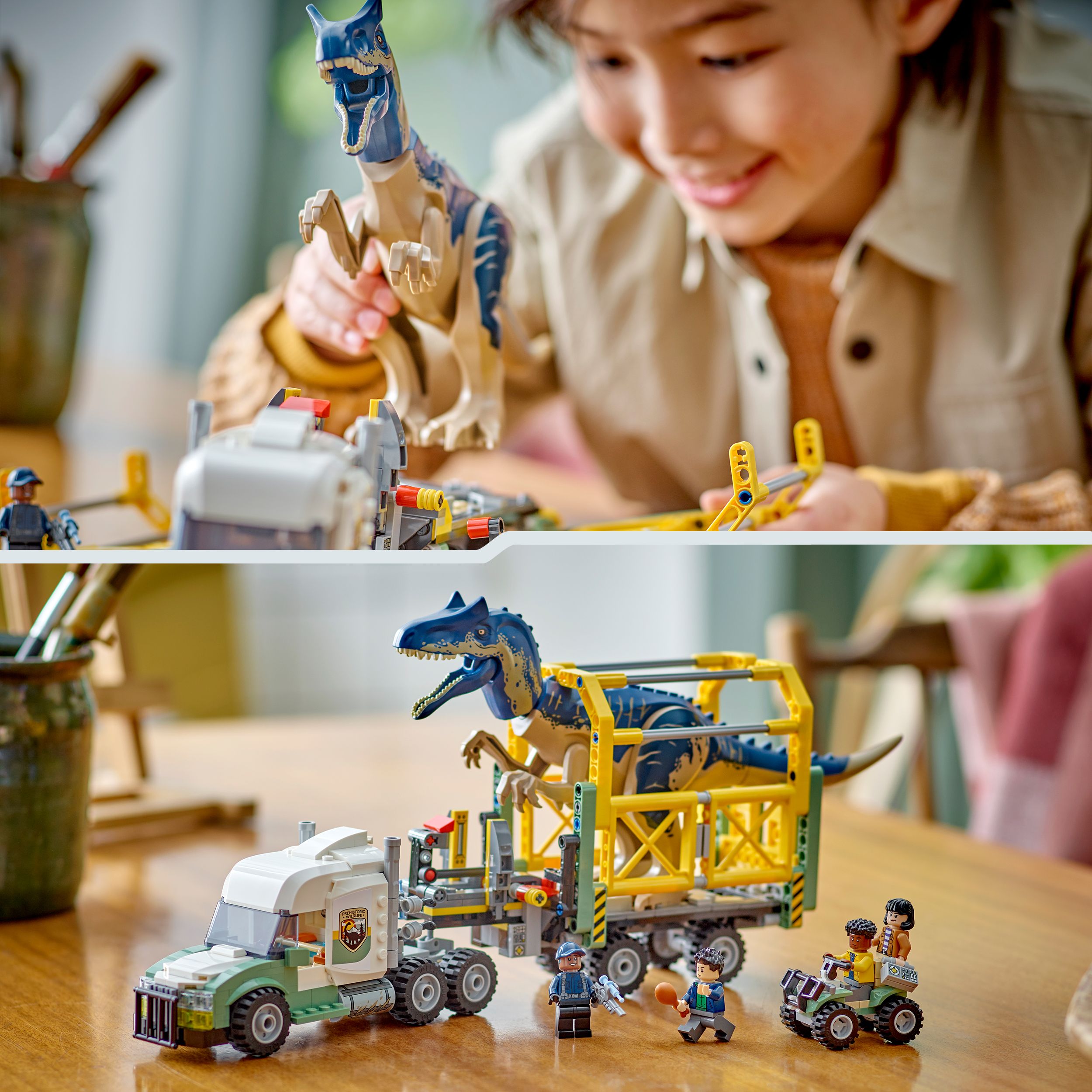 Voir la diapositive 6 : Jurassic World 76966 - Missions dinosaures : le camion de transport de l'allosaure