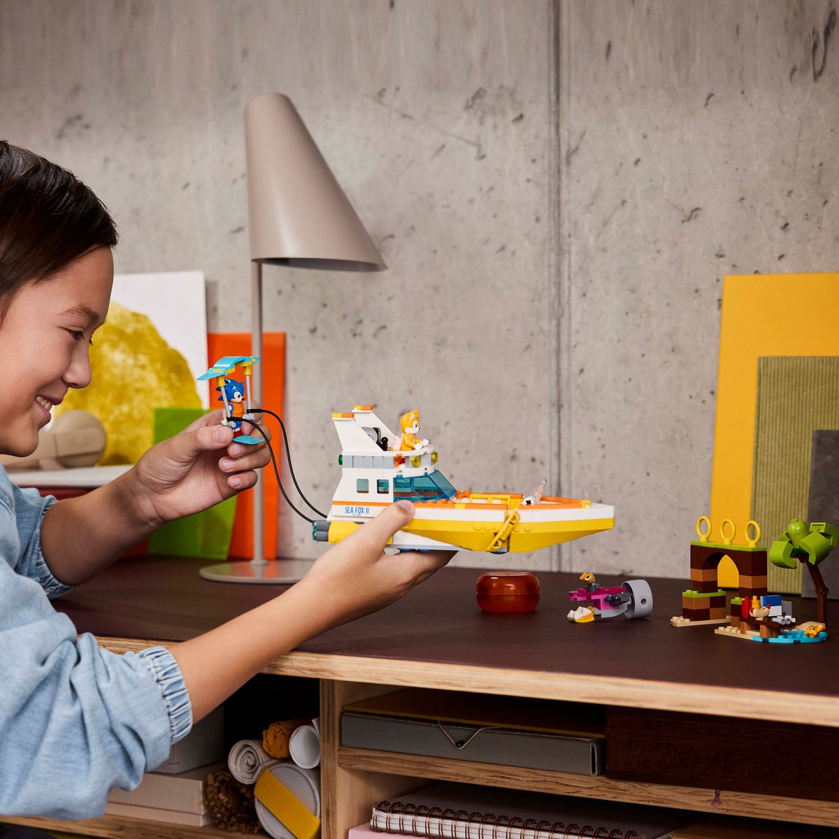 LEGO Sonic 76997 - Le bateau d'aventures de Tails - Jouet bateau interactif à collectionner - Set pour Enfants avec du Jeu Vidéo