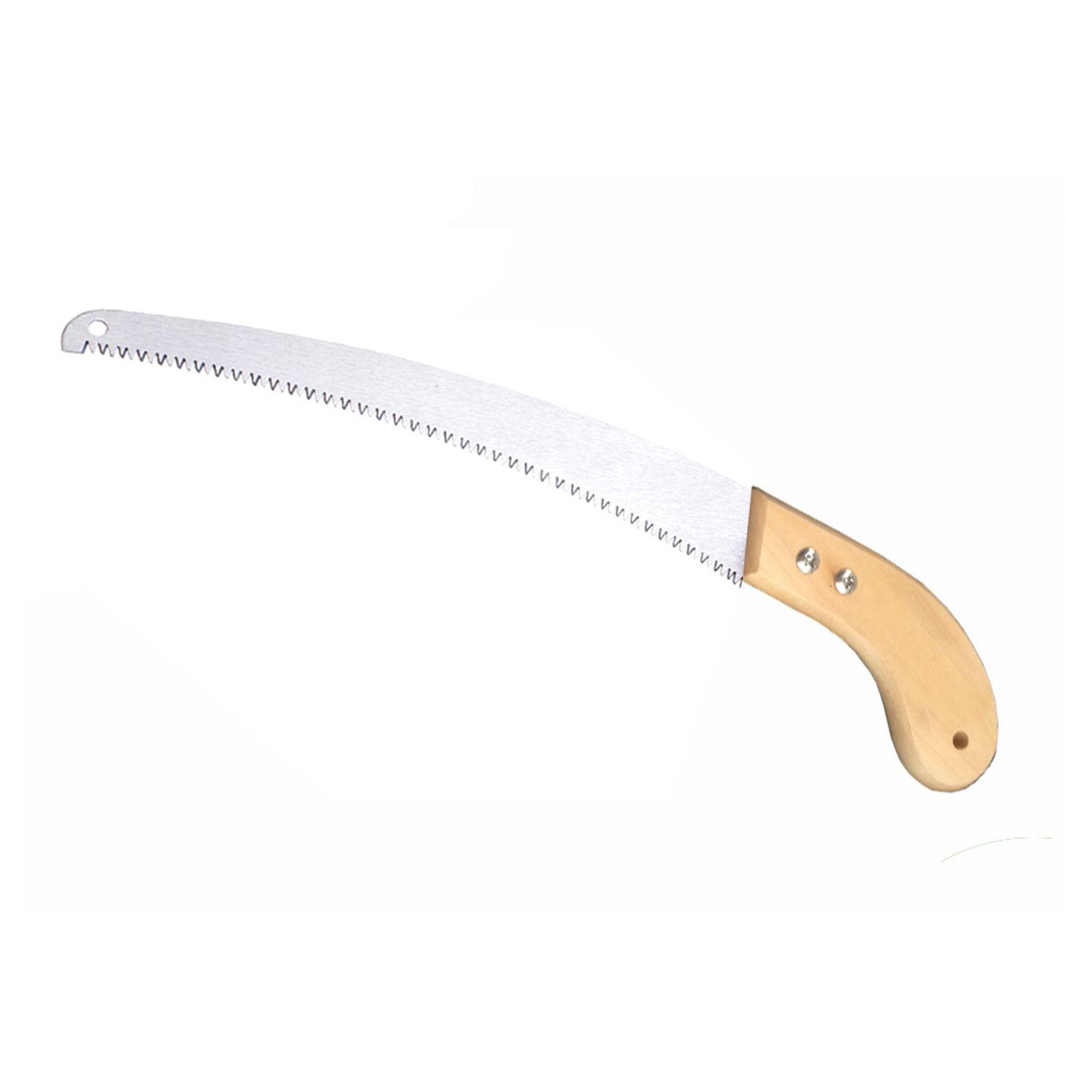 Voir la diapositive 2 : GARDENSTAR Scie arboricole en acier avec manche en bois FSC 47cm