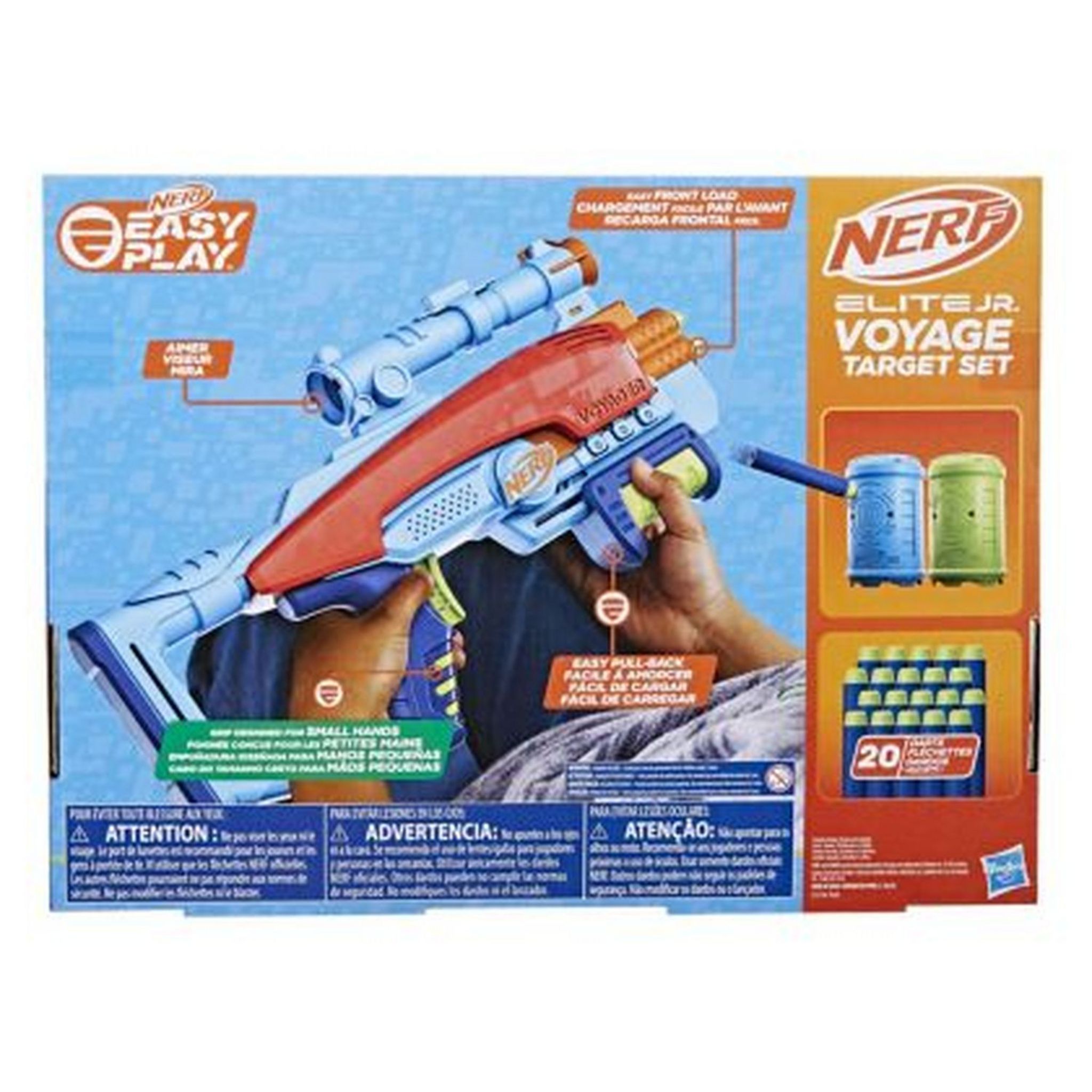 Voir la diapositive 4 : HASBRO Pistolet NERF Élite junior - Voyage Target