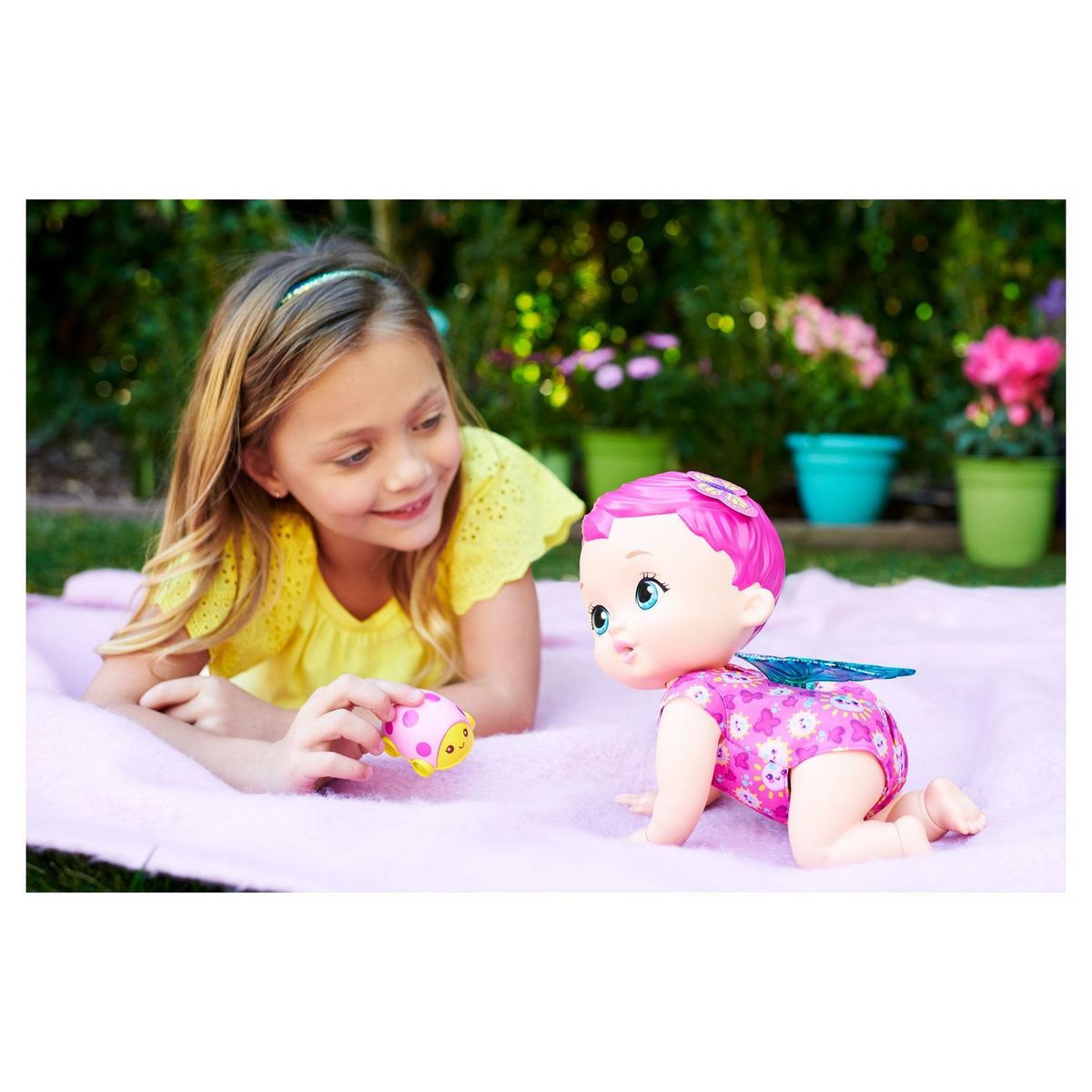 MATTEL Poupon My Garden Baby Bébé papillon Trotteur et sons