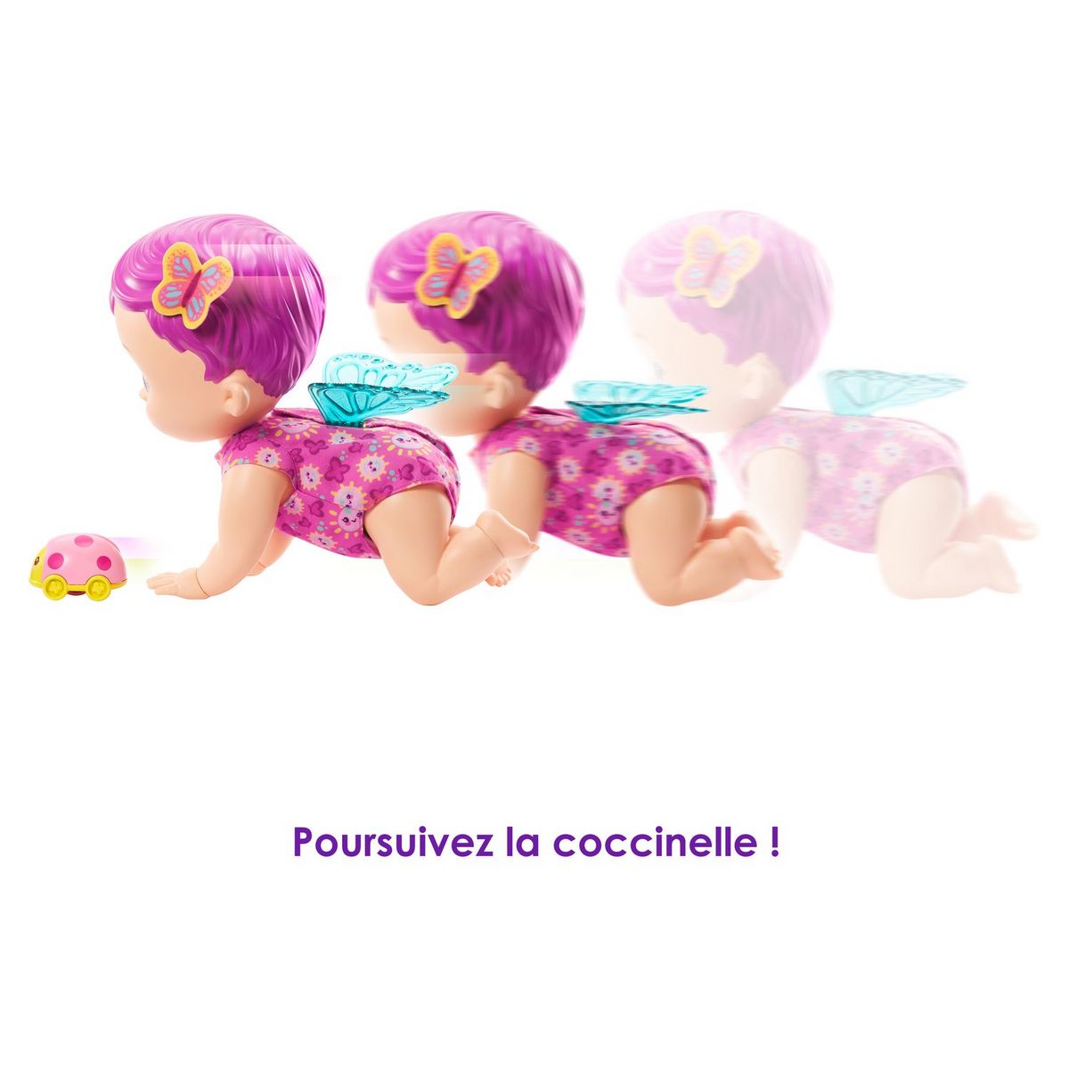 MATTEL Poupon My Garden Baby Bébé papillon Trotteur et sons