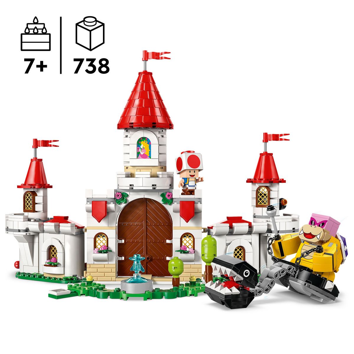LEGO Super Marion 71435 - Combat contre Roy au Château de Peach - Jouet avec des Personnages Nintendo - Set d'Aventures pour Enfants