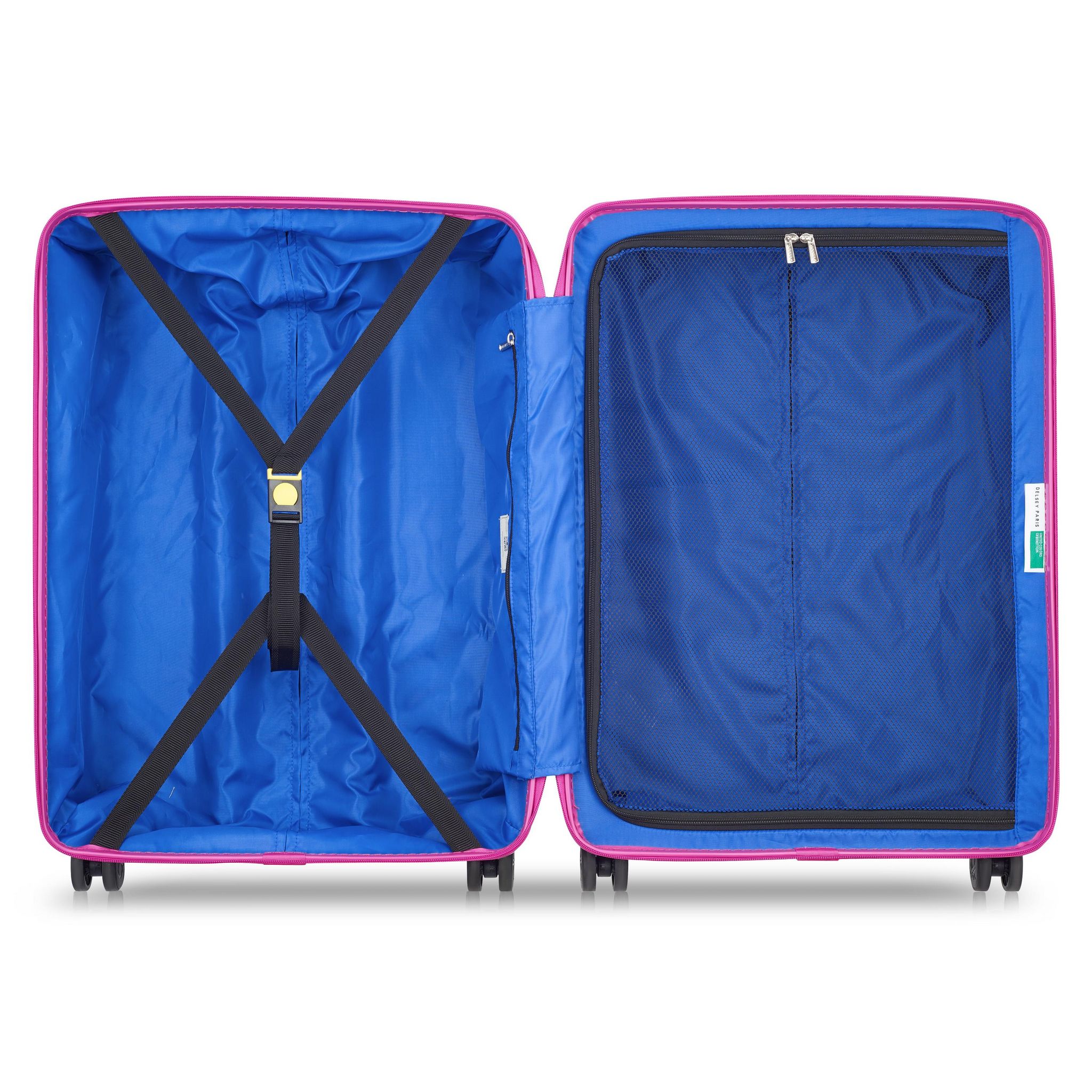 Voir la diapositive 2 : DELSEY Valise RIGIDE 76cm BENETTON - Bleu
