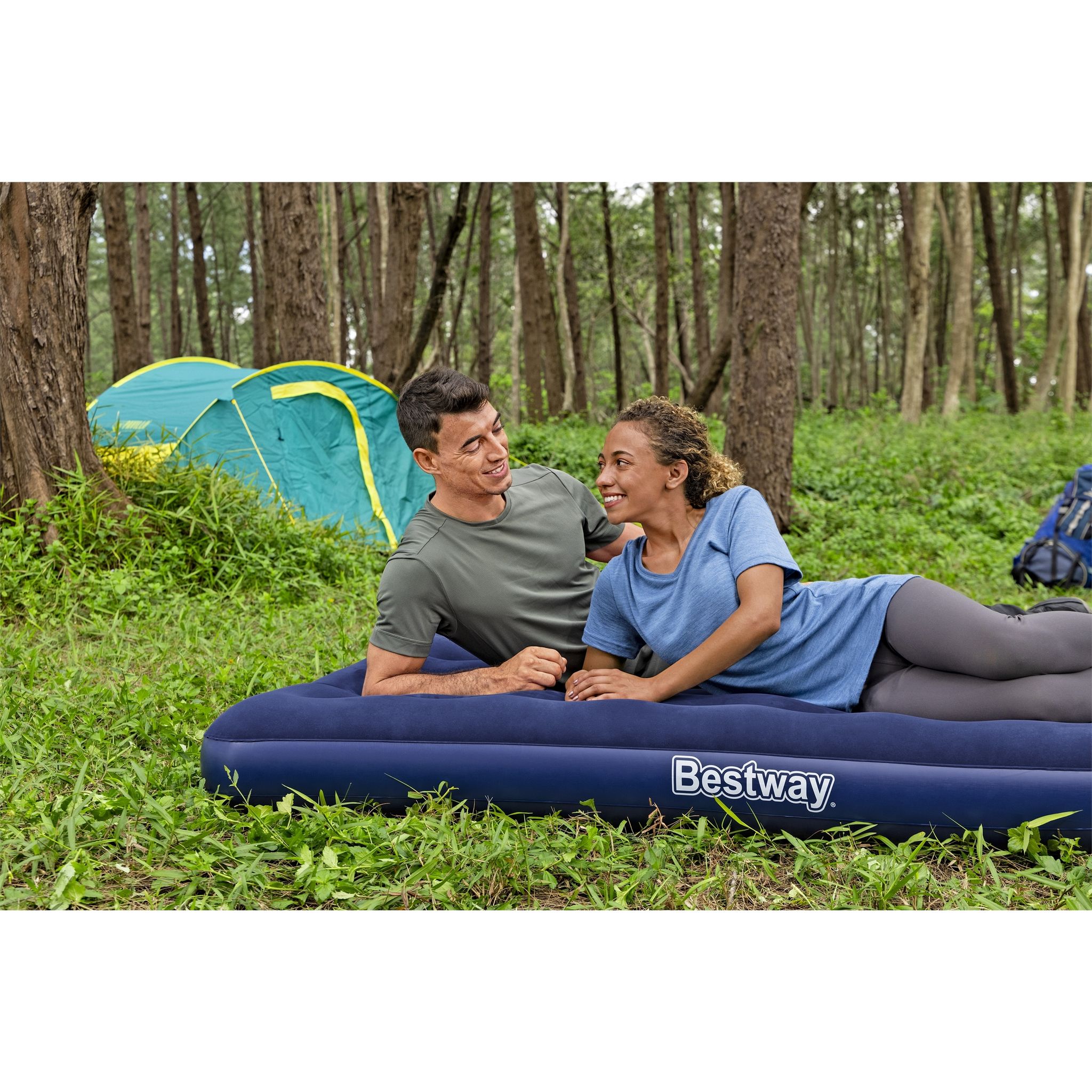 Voir la diapositive 8 : BESTWAY Matelas de Camping Gonflable Horizon Double 191x137x22 cm - Bleu