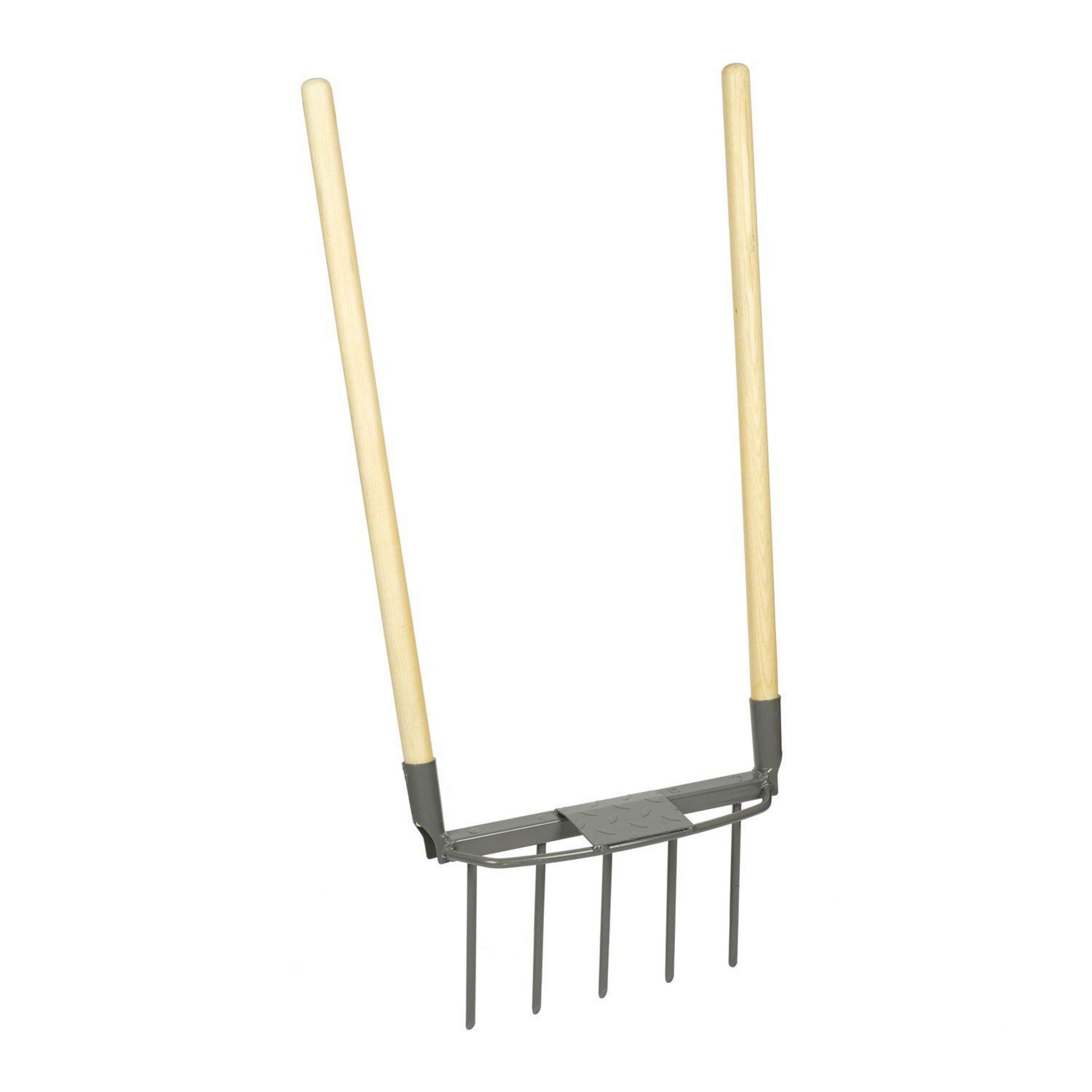 GARDENSTAR Cultivateur griffes 5 dents avec 2 manches bambou FSC