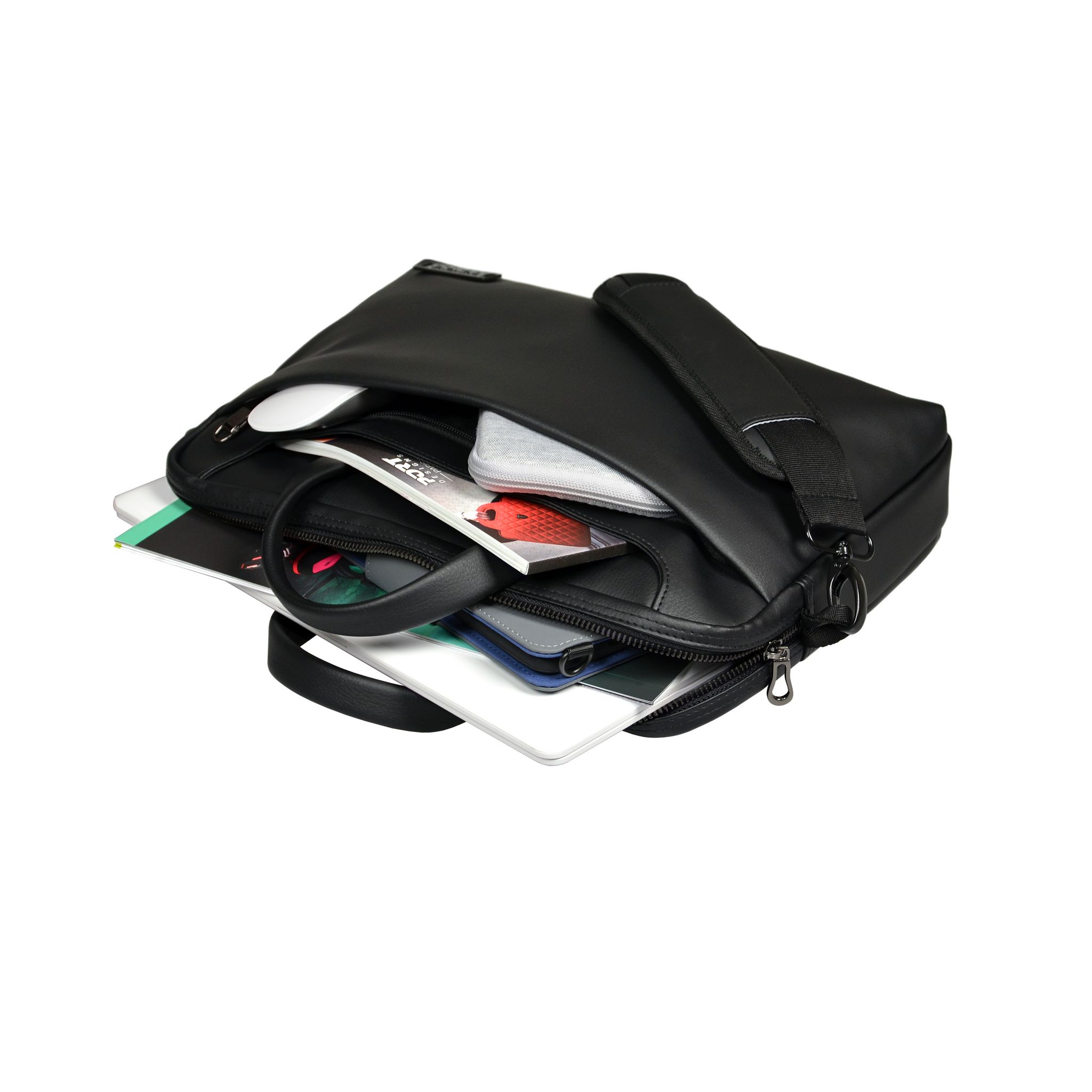 Voir la diapositive 3 : Sacoche ordinateur Zurich 15.6" 35 cm - Noir