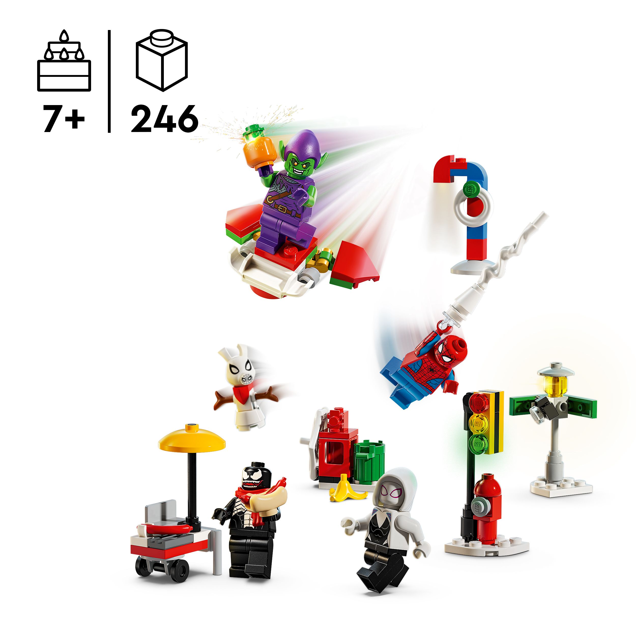 Voir la diapositive 3 : LEGO Marvel Super Hero 76293 - Calendrier de l'avent Spiderman