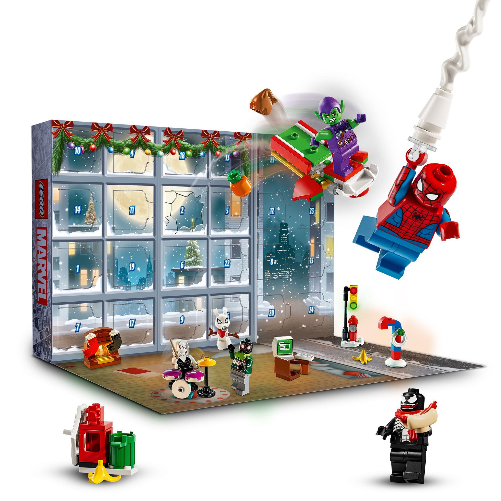 Voir la diapositive 4 : LEGO Marvel Super Hero 76293 - Calendrier de l'avent Spiderman