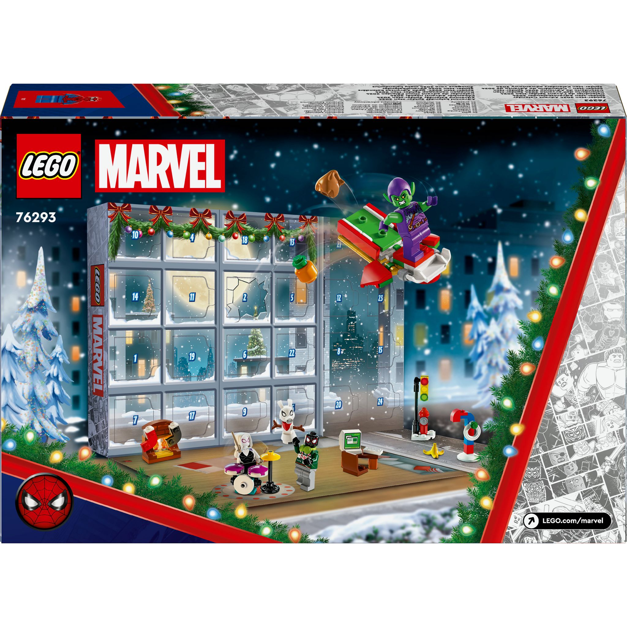 Voir la diapositive 8 : LEGO Marvel Super Hero 76293 - Calendrier de l'avent Spiderman