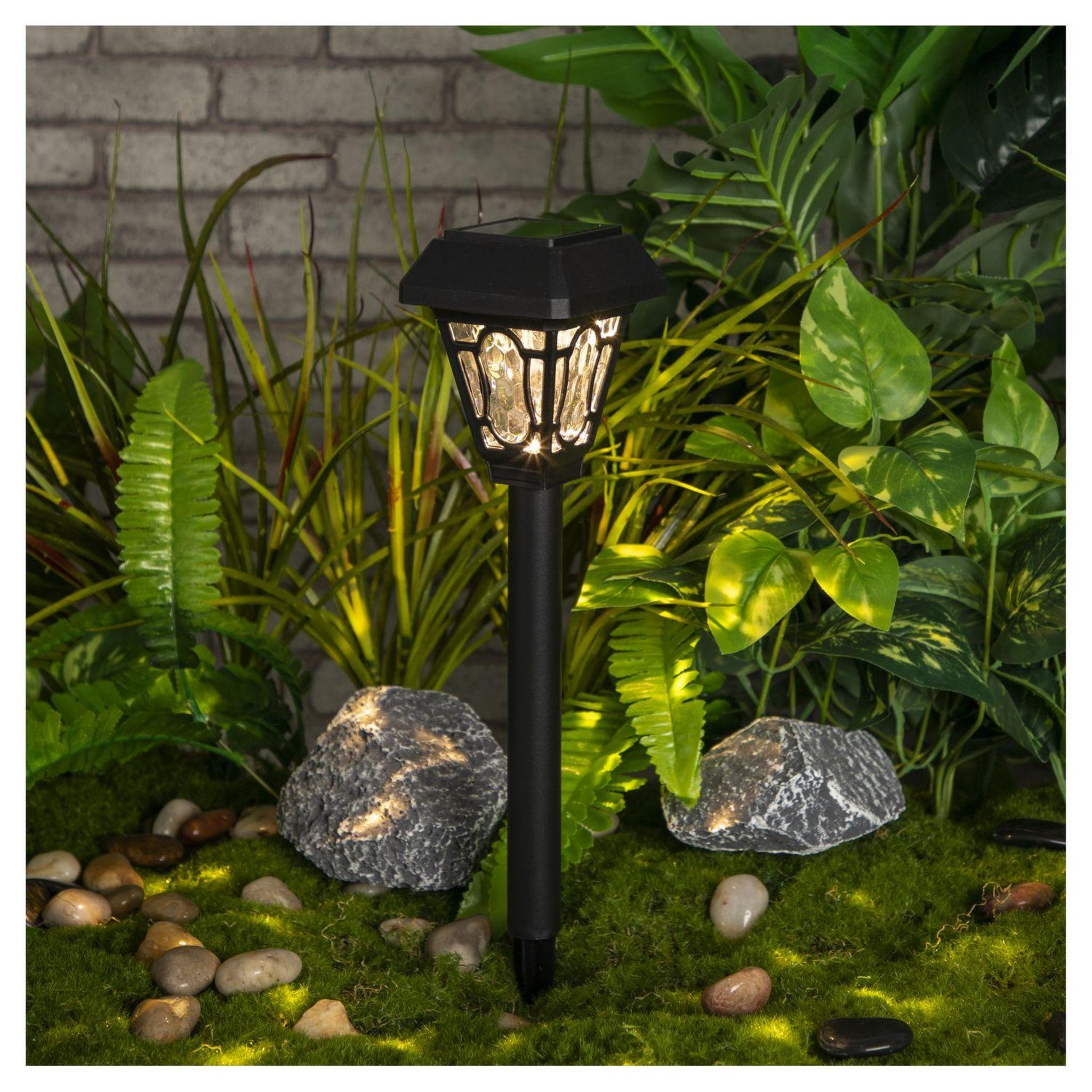 GARDENSTAR Borne solaire plastique recyclé H43 cm