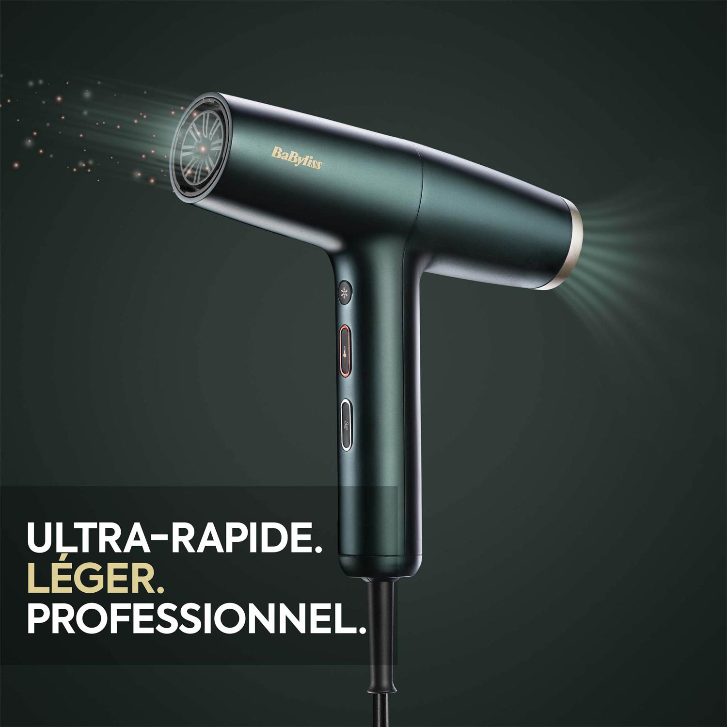 Voir la diapositive 3 : BABYLISS Sèche cheveux D6555DE - Vert
