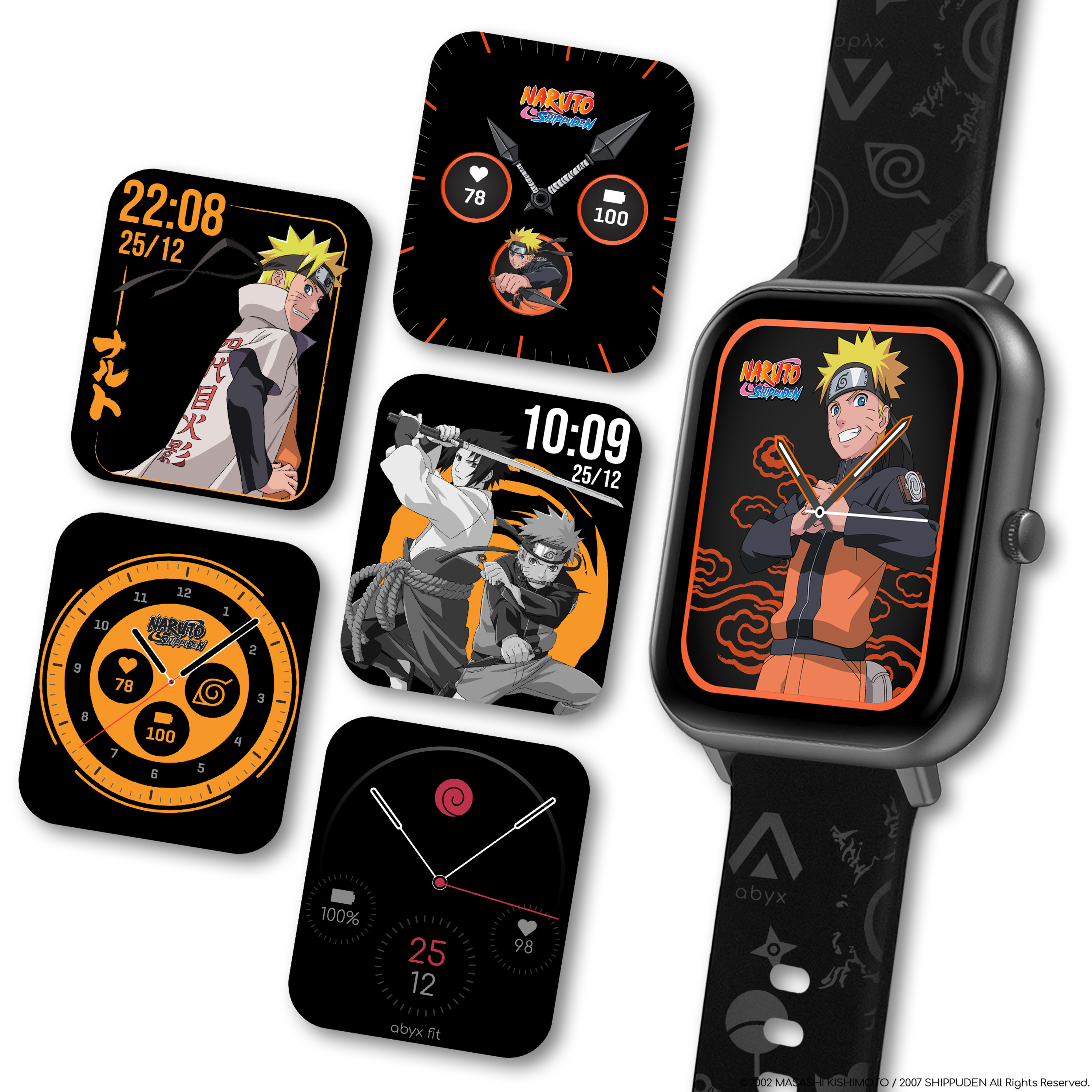Voir la diapositive 4 : ABYX Montre connectée Naruto TOUCH 3 - Noir