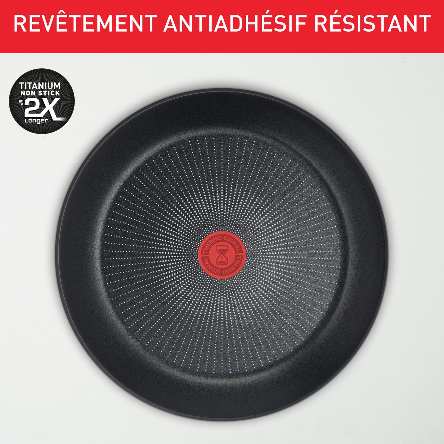 Voir la diapositive 5 : TEFAL Sauteuse inox antiadhésive 24cm tous feux dont induction  INGENIO DAILY COOK