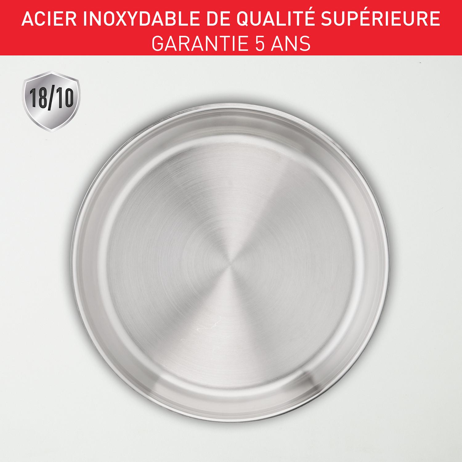 Voir la diapositive 4 : TEFAL Poêle inox non revêtue 28cm tous feux dont induction INGENIO DAILY COOK