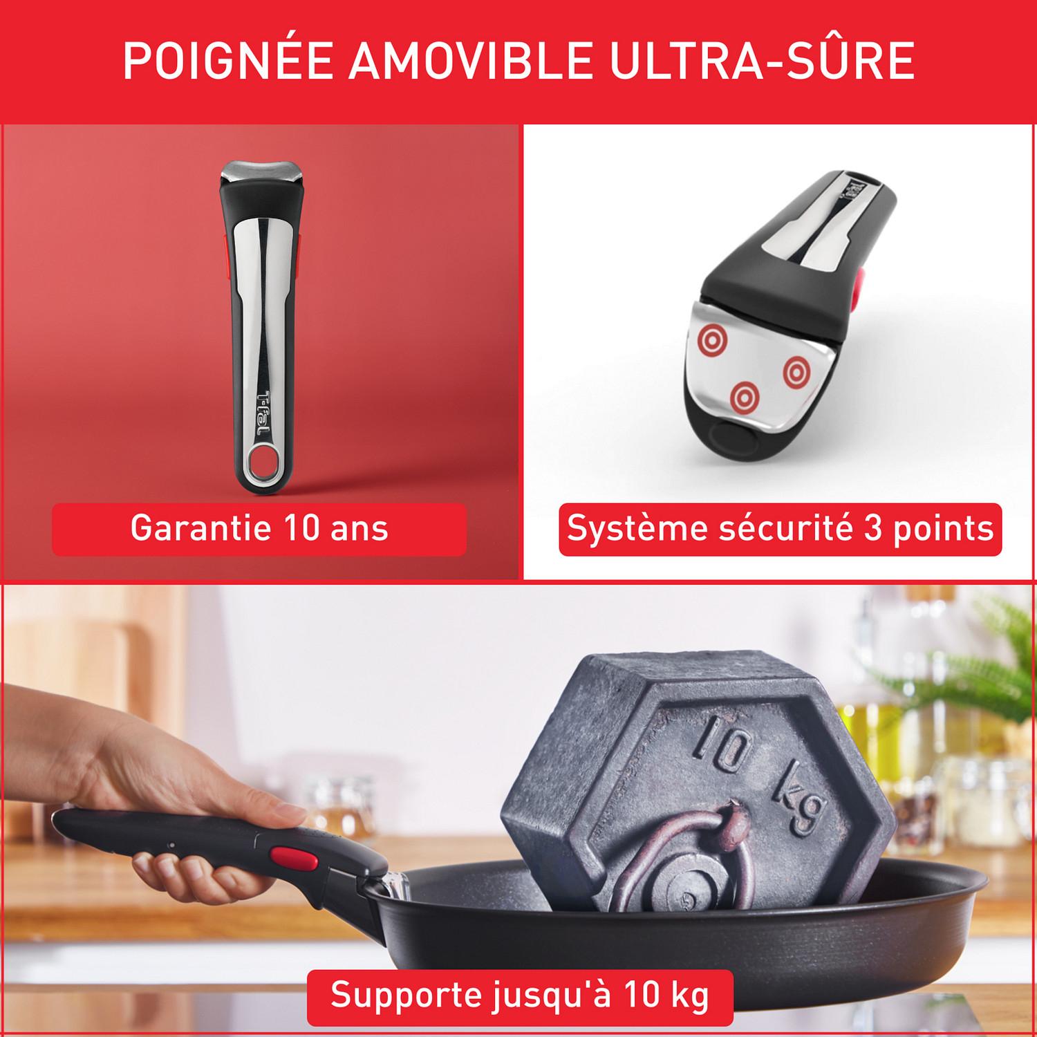 Voir la diapositive 5 : TEFAL Poêle inox non revêtue 28cm tous feux dont induction INGENIO DAILY COOK