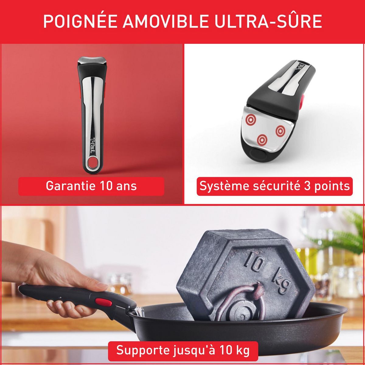TEFAL Poêle inox non revêtue 28cm tous feux dont induction INGENIO DAILY COOK