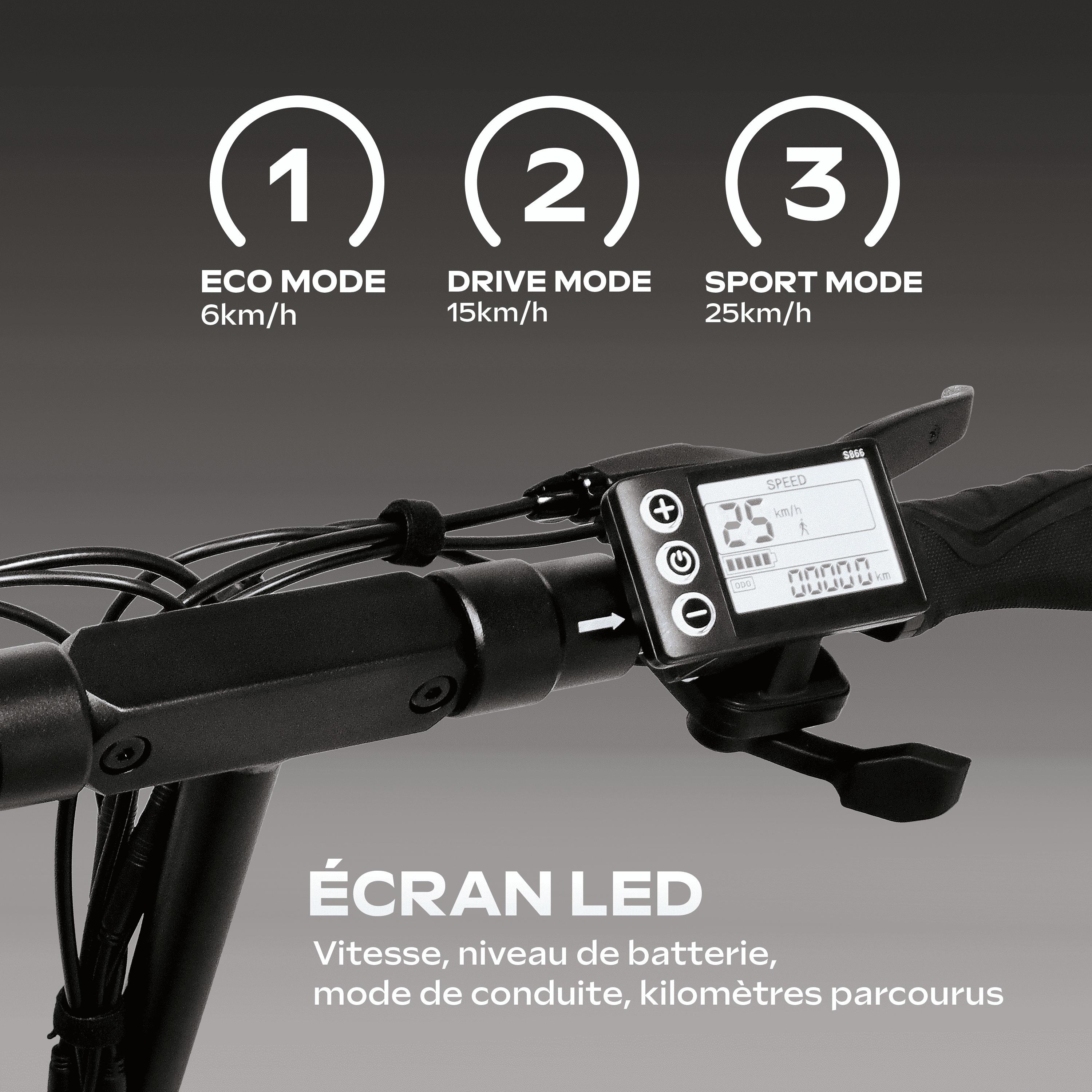 Voir la diapositive 5 : URBANGLIDE Trottinette électrique Trotti Ecross Pro 230 - Noir