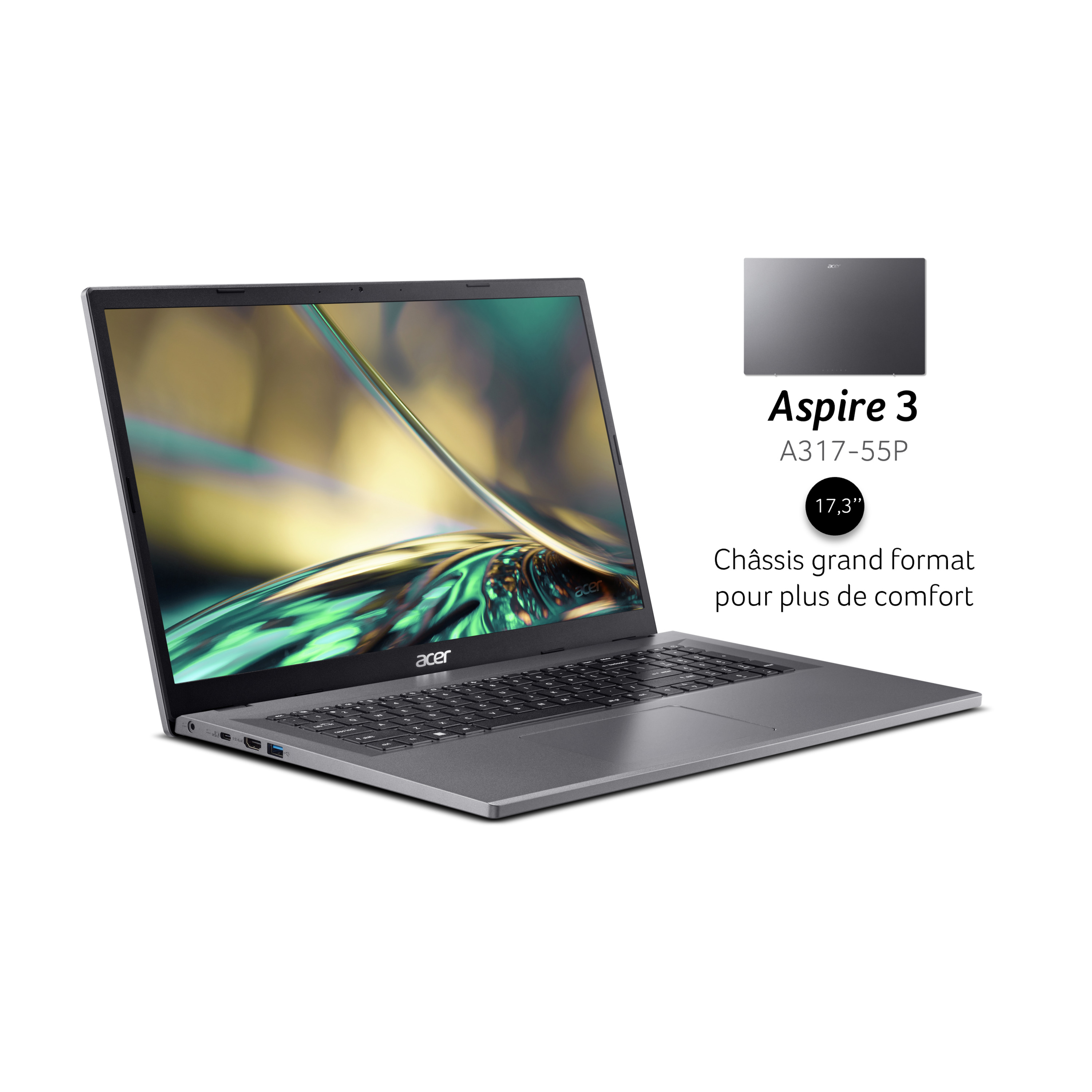 Voir la diapositive 2 : ACER Ordinateur portable A317-55P-37FF