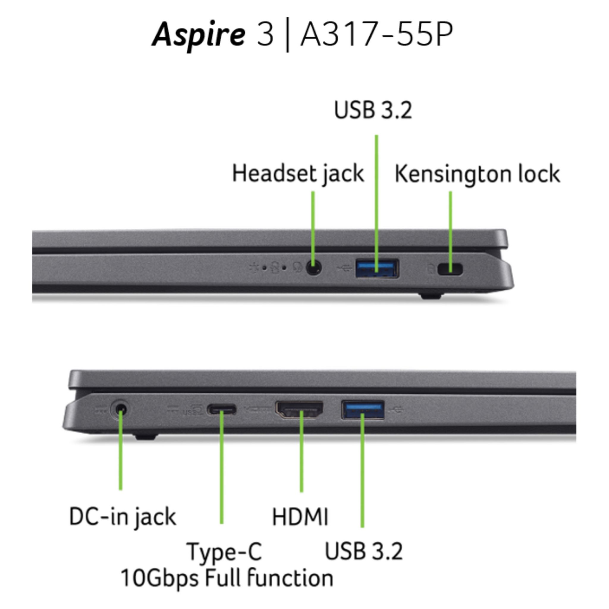 Voir la diapositive 3 : ACER Ordinateur portable A317-55P-37FF