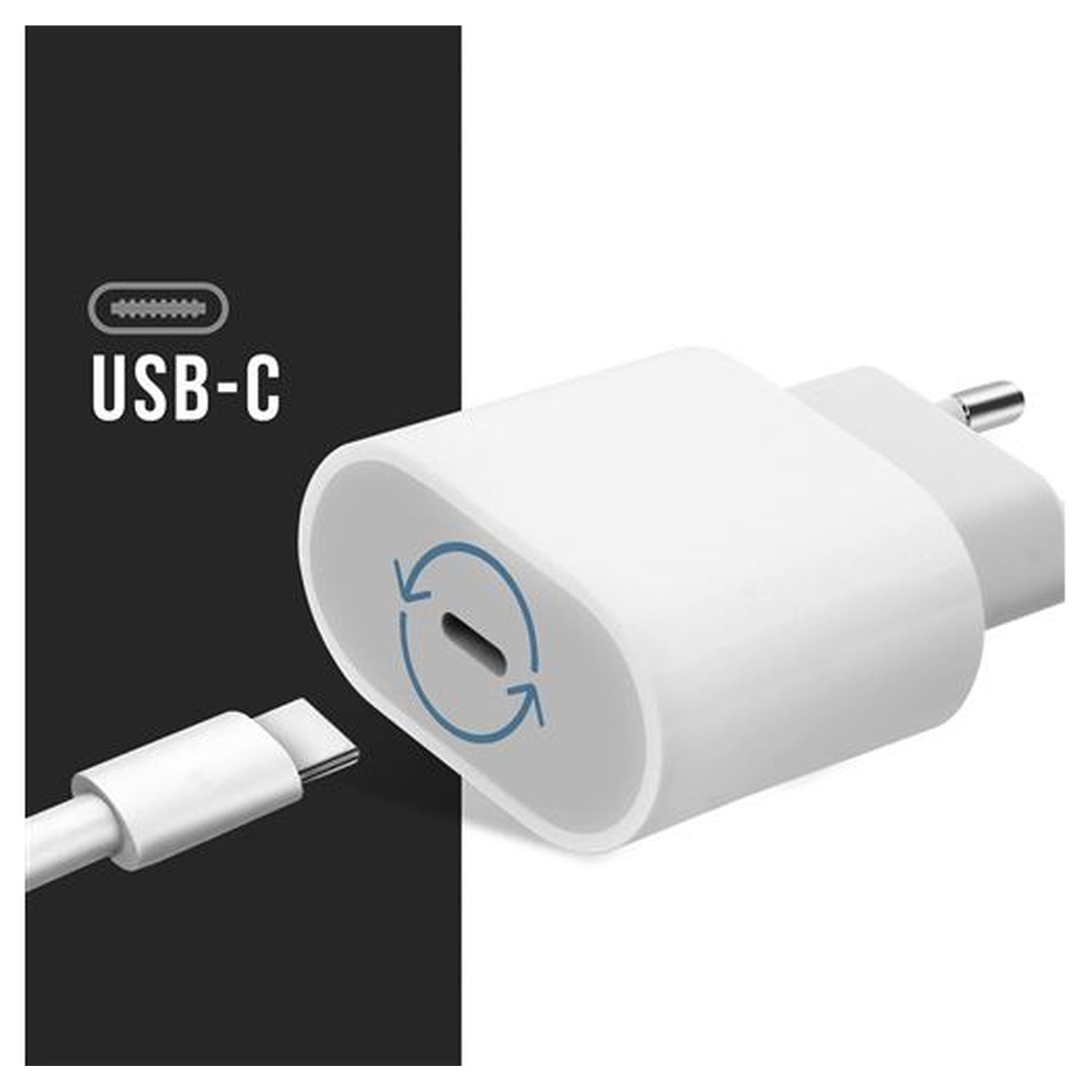 Voir la diapositive 4 : APPLE Adaptateur secteur 20W USB C - Blanc