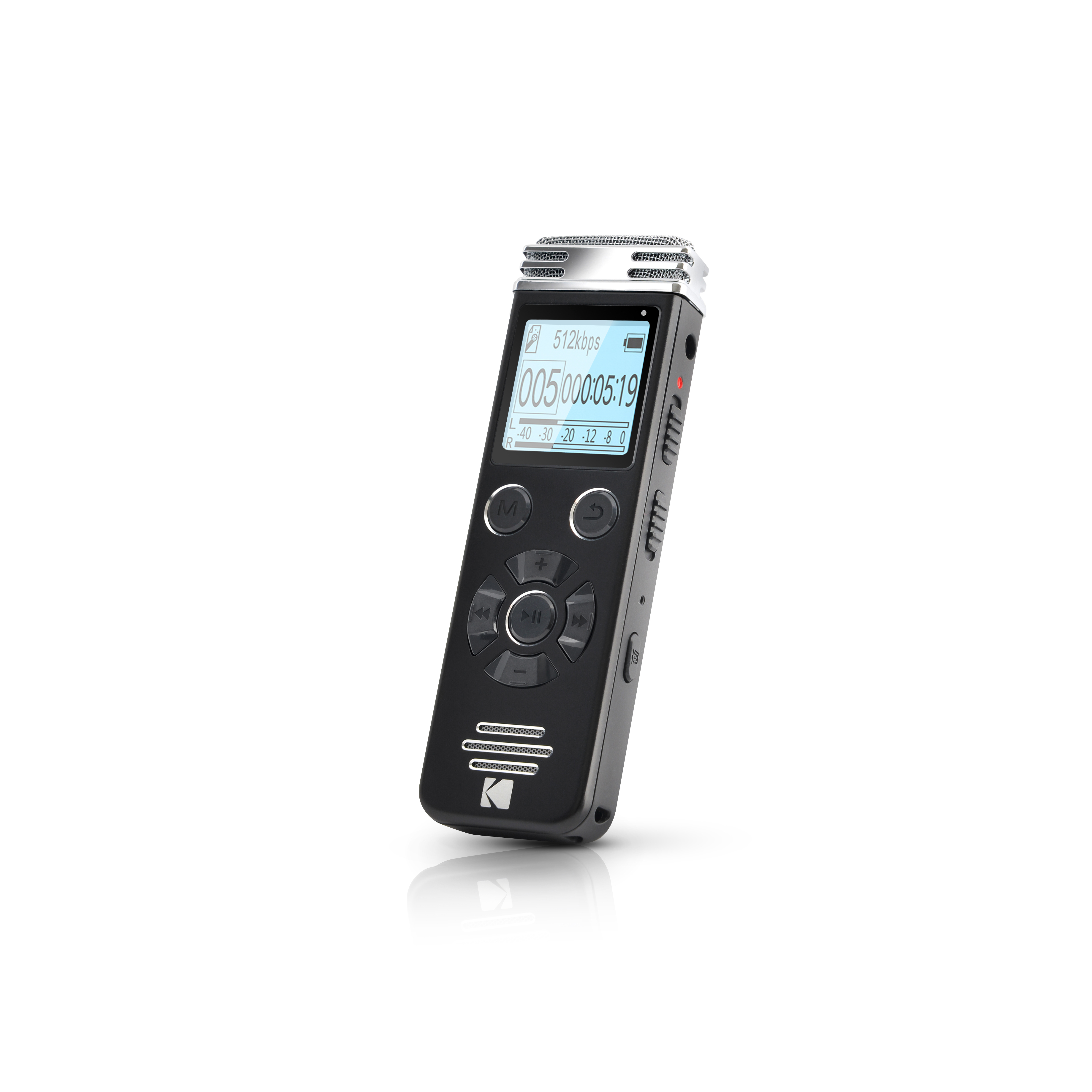 Voir la diapositive 3 : KODAK Dictaphone VRC450 enregistreur vocal - Noir