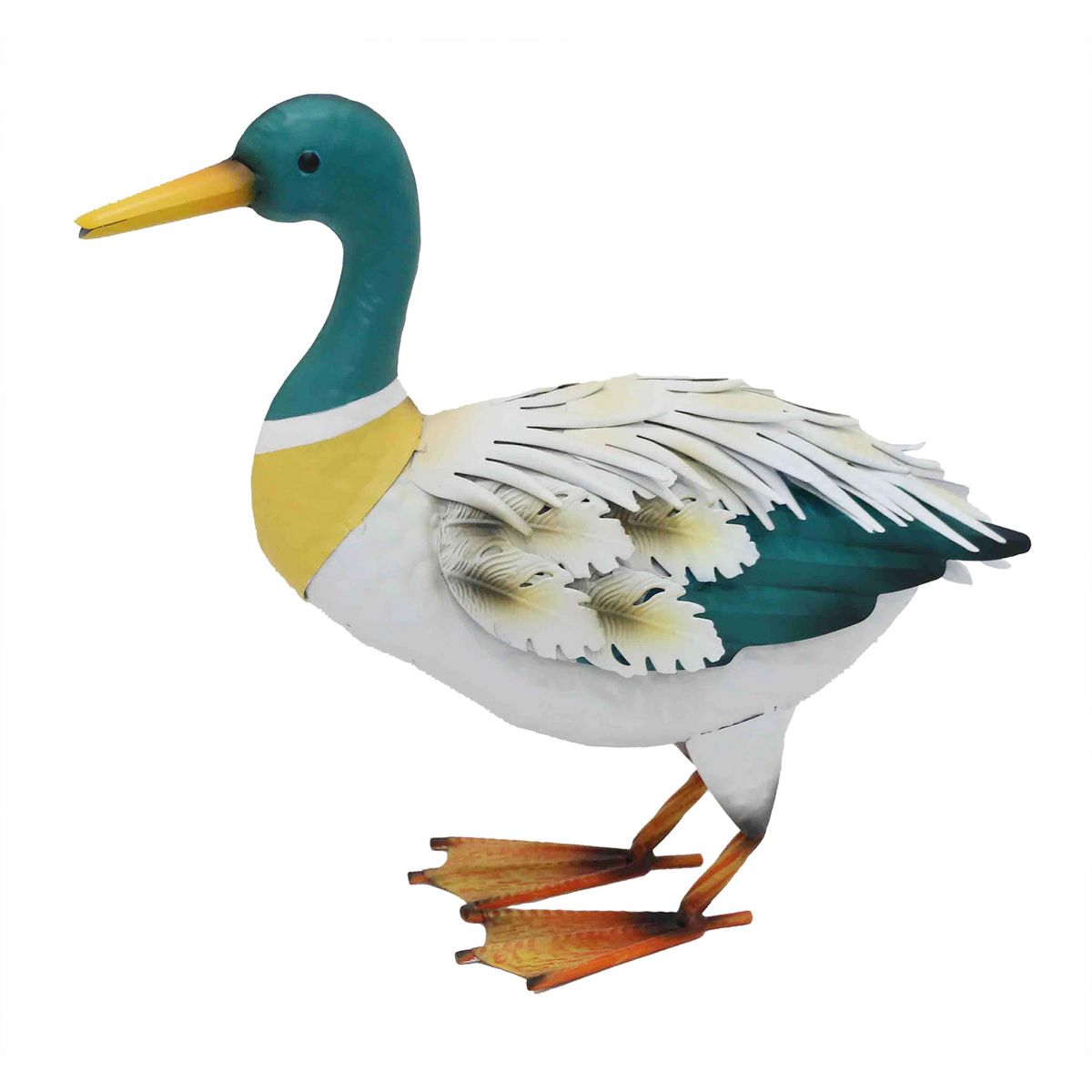 GARDENSTAR Canard en métal 35x16xH33,5 cm - multicolore