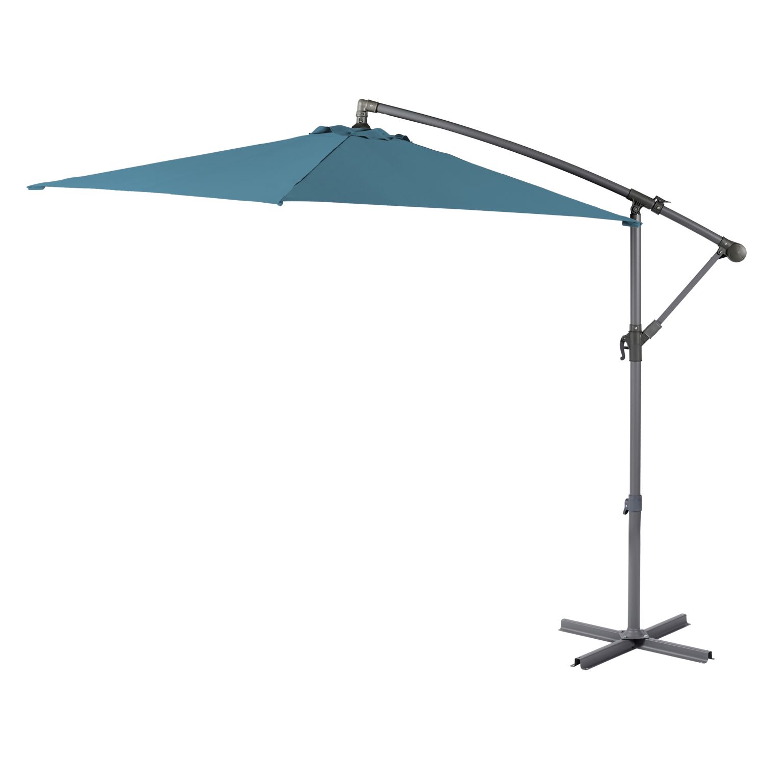 Voir la diapositive 2 : GARDENSTAR Parasol déporté en acier avec manivelle - rotation 360°