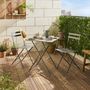 Voir la diapositive 2 : GARDENSTAR Chaise de jardin pliante en acier - Kaki