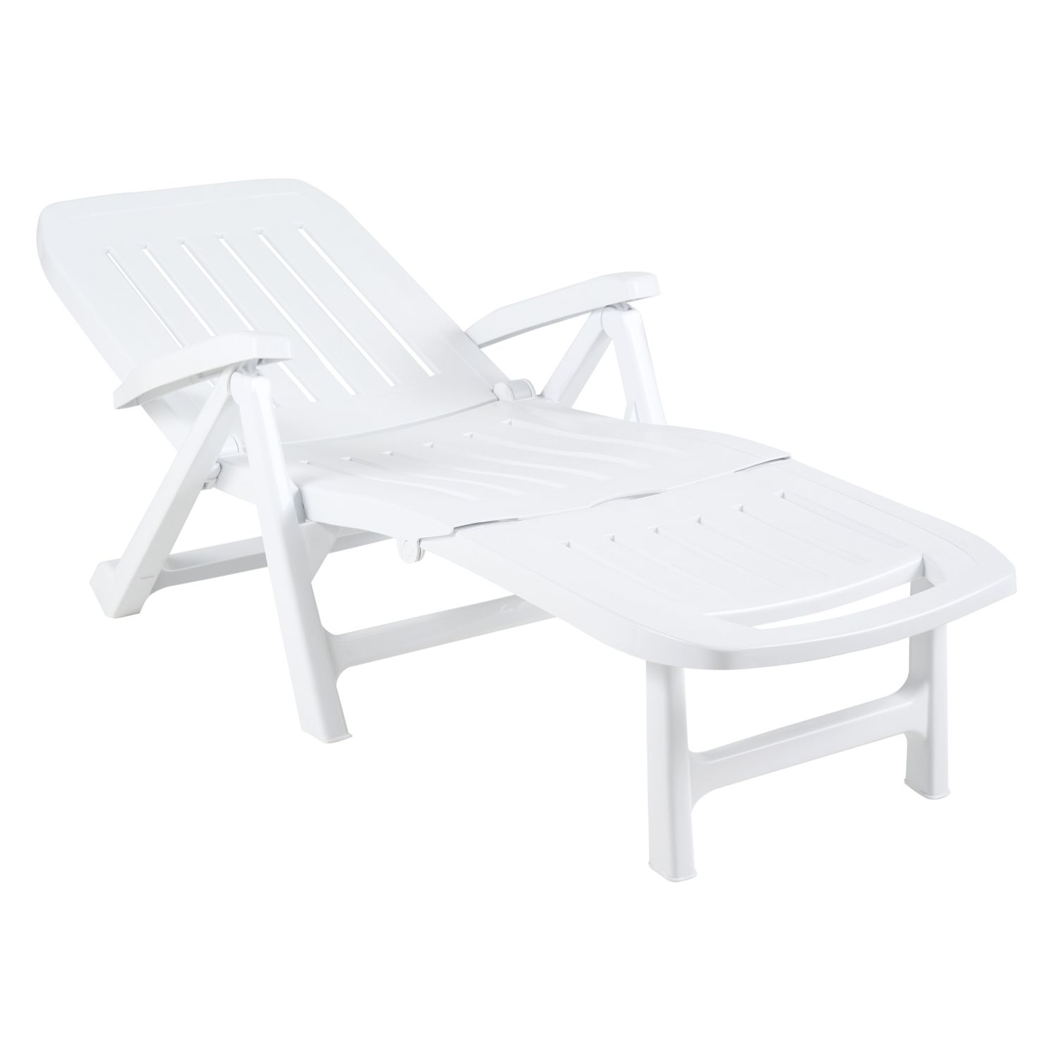 Voir la diapositive 2 : GARDENSTAR Bain de soleil plastique - Blanc