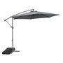 Voir la diapositive 2 : GARDENSTAR Parasol déporté rond en acier D3m - Gris acier