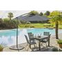 Voir la diapositive 4 : GARDENSTAR Parasol déporté rond en acier D3m - Gris acier