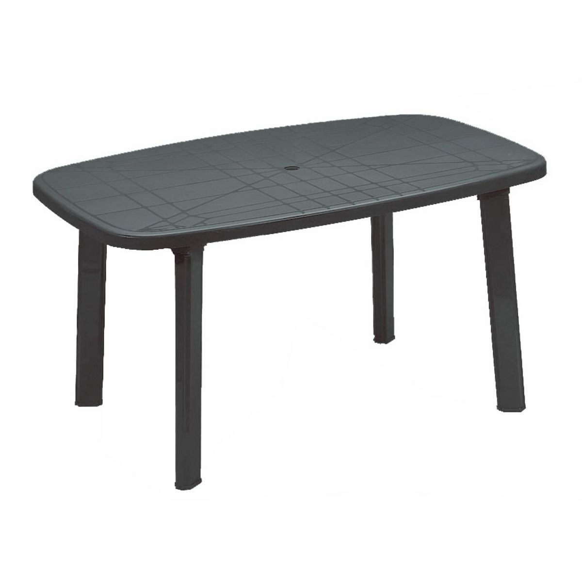GARDENSTAR Table de jardin en résine grise 140 x 80 cm