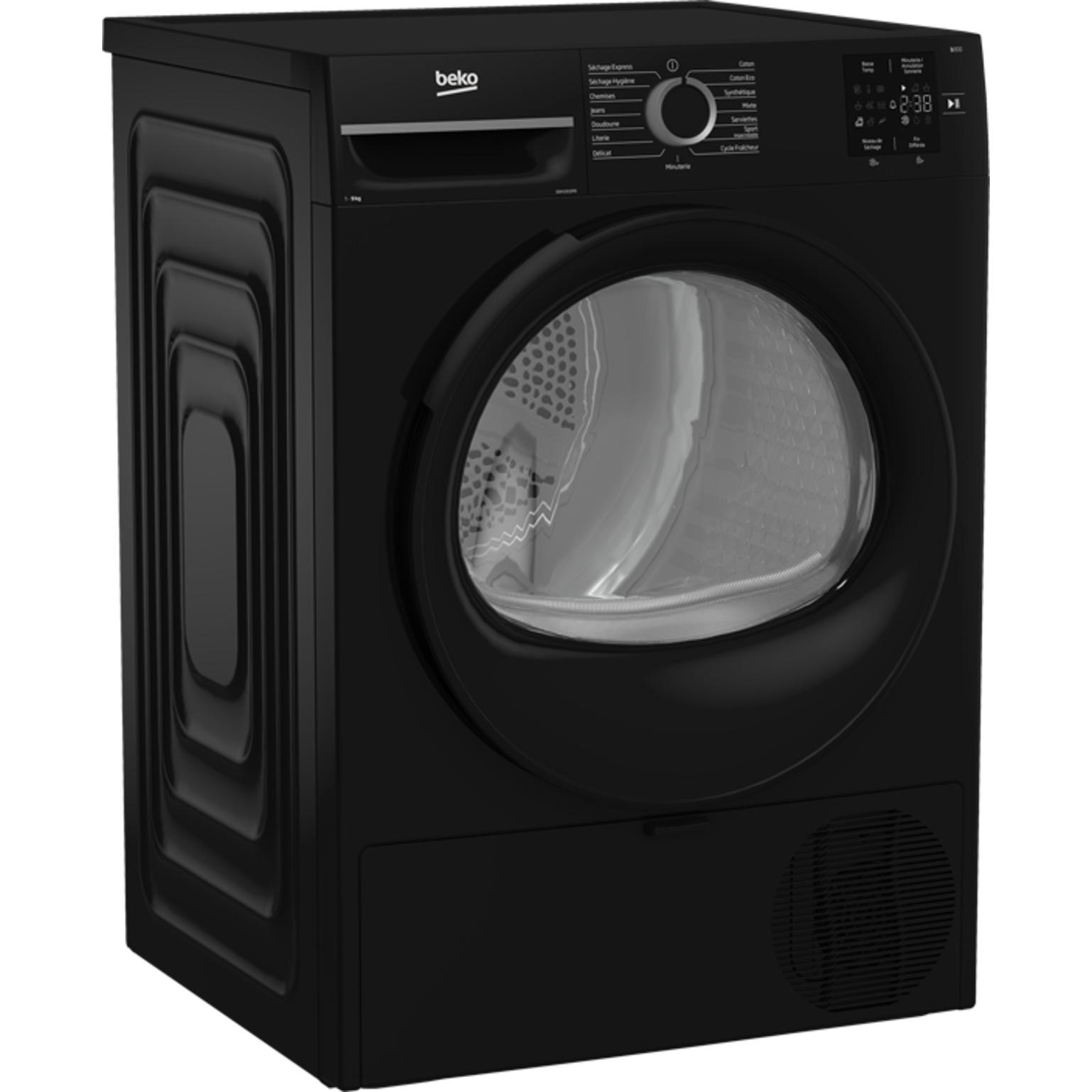 Voir la diapositive 2 : BEKO Sèche linge hublot D0H1910FB, 9 kg, Pompe à chaleur, E