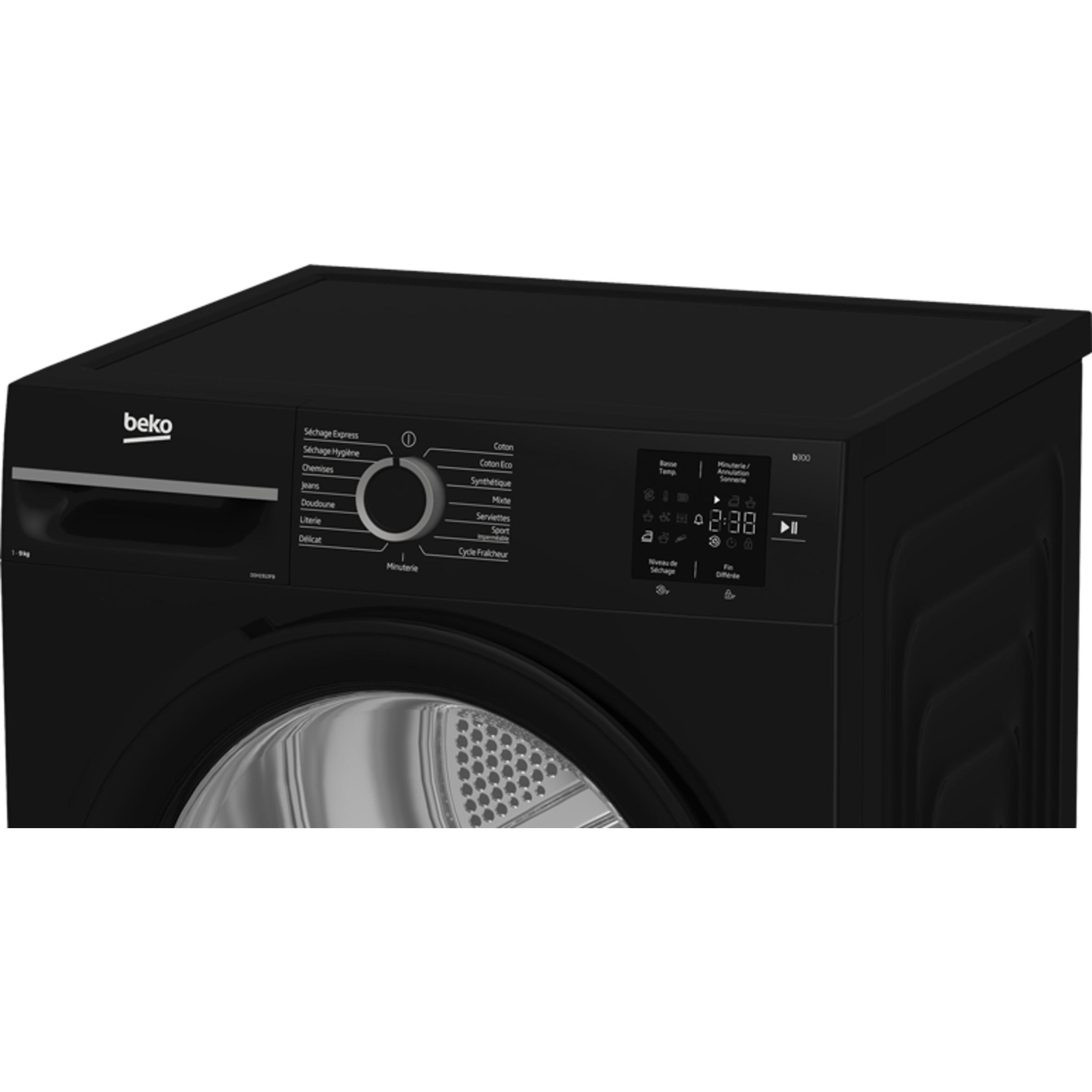 Voir la diapositive 5 : BEKO Sèche linge hublot D0H1910FB, 9 kg, Pompe à chaleur, E